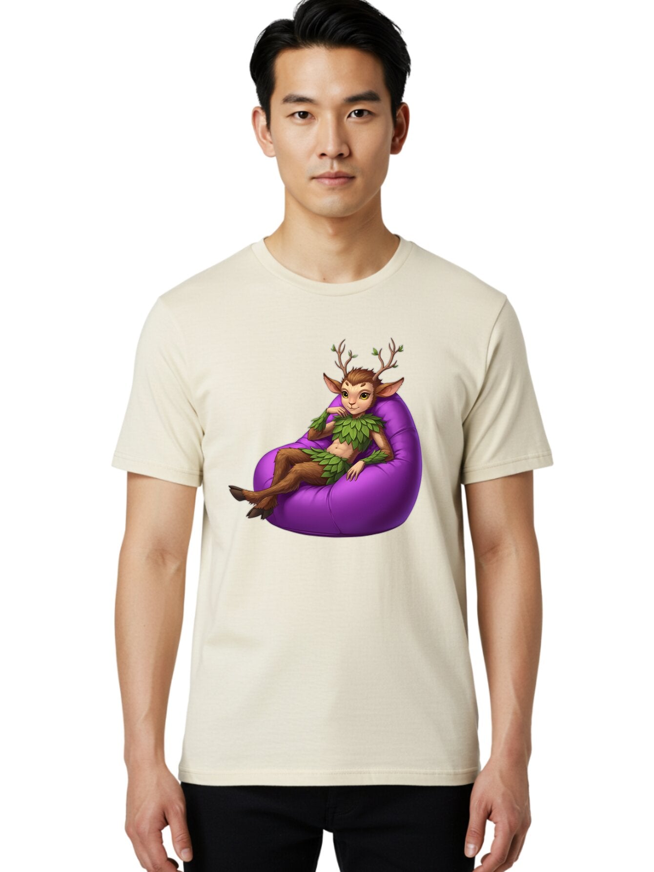 Faun-On-Bean-Bag Men'S Graphic Tee, 100% Cotton, Comfortable Casual Summer Wear, Machine Washable, Vintage Camera, Old Camera, Antique Camera, Black Camera, Classic Photography, Photography Equipment, Nostalgic Device, Film Camera, Camera Art Baq815 16