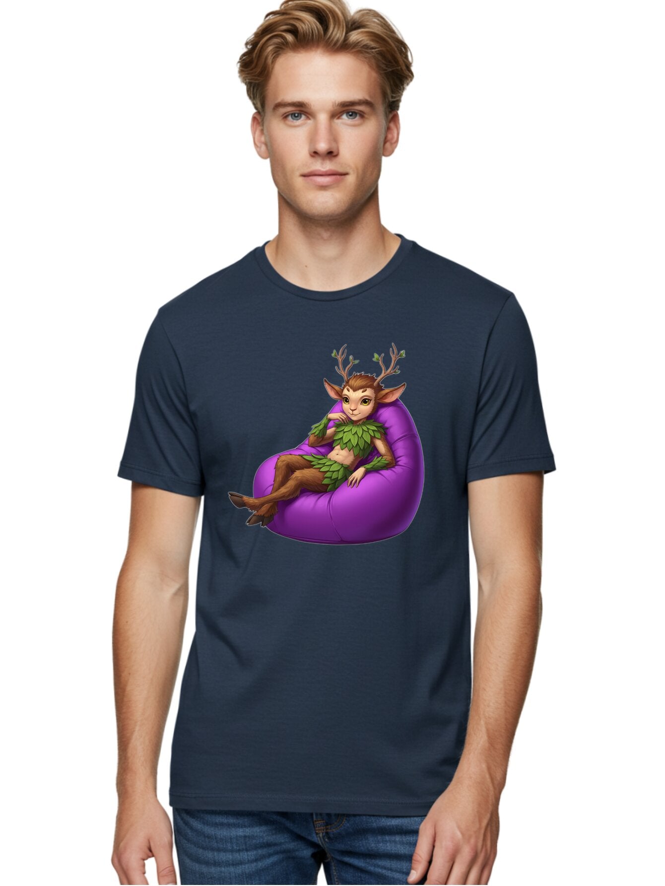 Faun-On-Bean-Bag Men'S Graphic Tee, 100% Cotton, Comfortable Casual Summer Wear, Machine Washable, Vintage Camera, Old Camera, Antique Camera, Black Camera, Classic Photography, Photography Equipment, Nostalgic Device, Film Camera, Camera Art Baq815 27