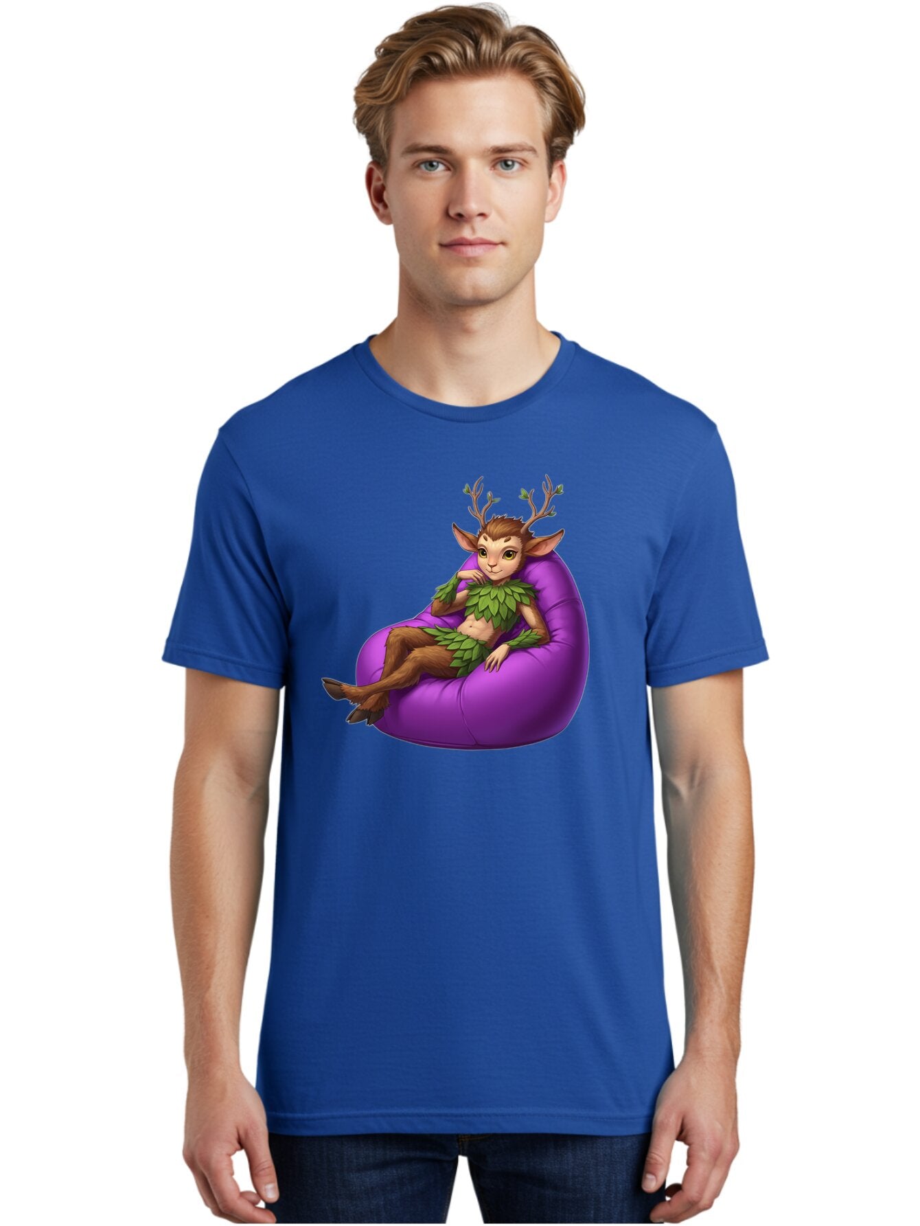 Faun-On-Bean-Bag Men'S Graphic Tee, 100% Cotton, Comfortable Casual Summer Wear, Machine Washable, Vintage Camera, Old Camera, Antique Camera, Black Camera, Classic Photography, Photography Equipment, Nostalgic Device, Film Camera, Camera Art Baq815 25