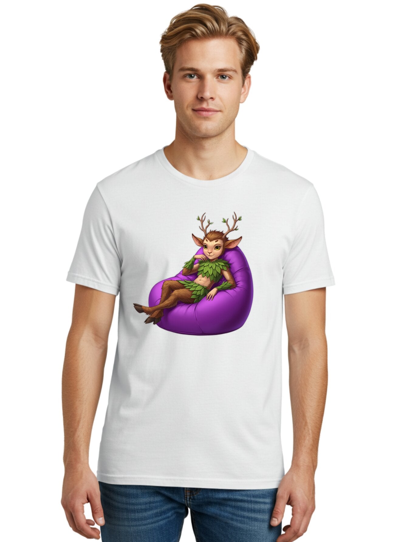Faun-On-Bean-Bag Men'S Graphic Tee, 100% Cotton, Comfortable Casual Summer Wear, Machine Washable, Vintage Camera, Old Camera, Antique Camera, Black Camera, Classic Photography, Photography Equipment, Nostalgic Device, Film Camera, Camera Art Baq815 26
