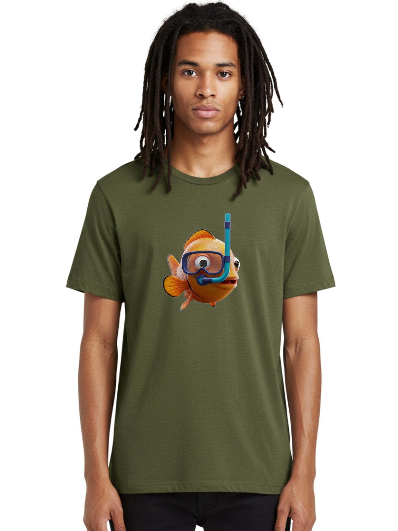 Fish-With-Snorkel Men'S Graphic Tee, 100% Cotton, Comfortable Casual Summer Wear, Machine Washable, Vintage Camera, Old Camera, Antique Camera, Black Camera, Classic Photography, Photography Equipment, Nostalgic Device, Film Camera, Camera Art Baq819 24