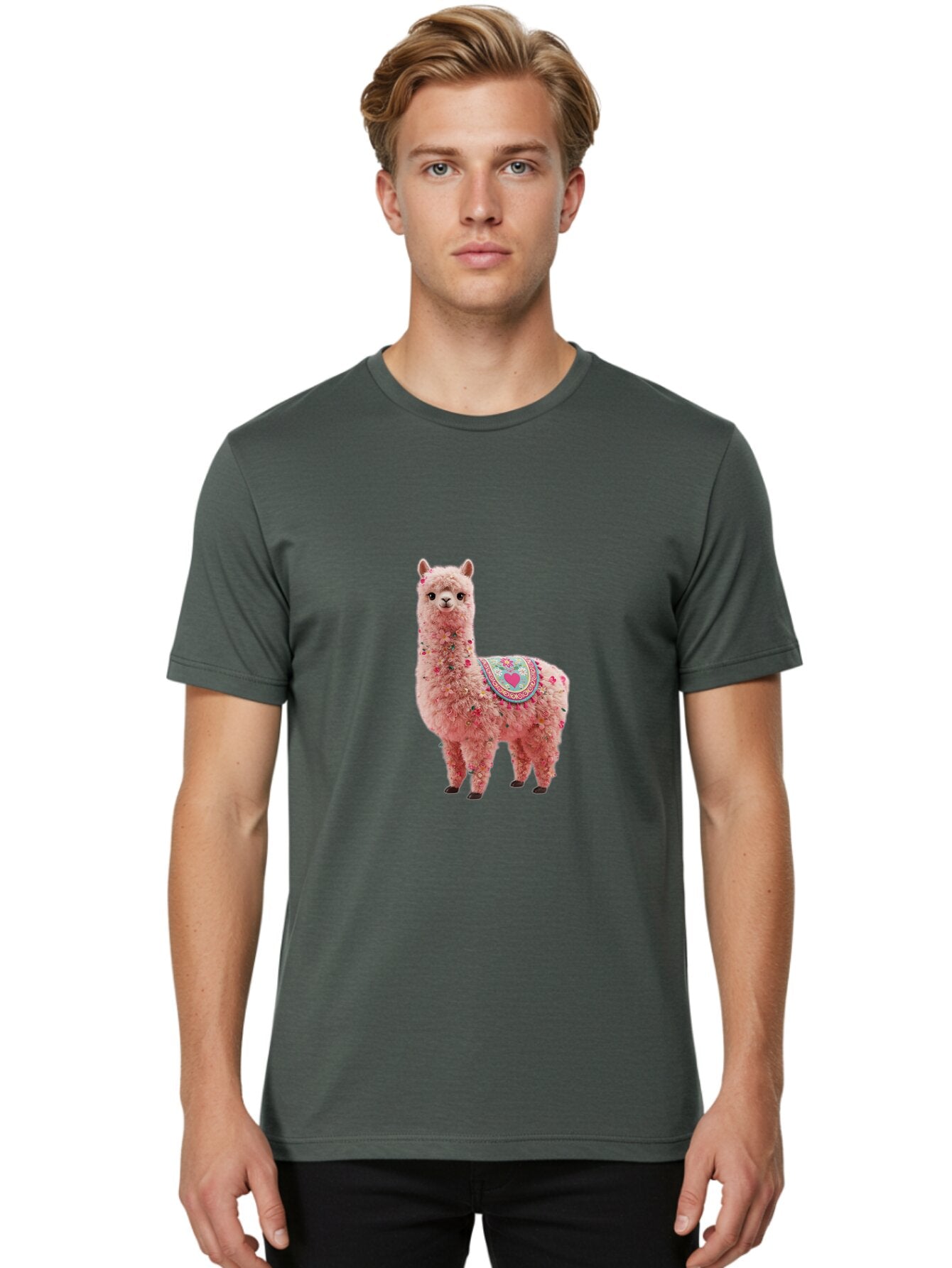 Floral-Llama Men'S Graphic Tee, 100% Cotton, Comfortable Casual Summer Wear, Machine Washable, Vintage Camera, Old Camera, Antique Camera, Black Camera, Classic Photography, Photography Equipment, Nostalgic Device, Film Camera, Camera Art Baq822 26
