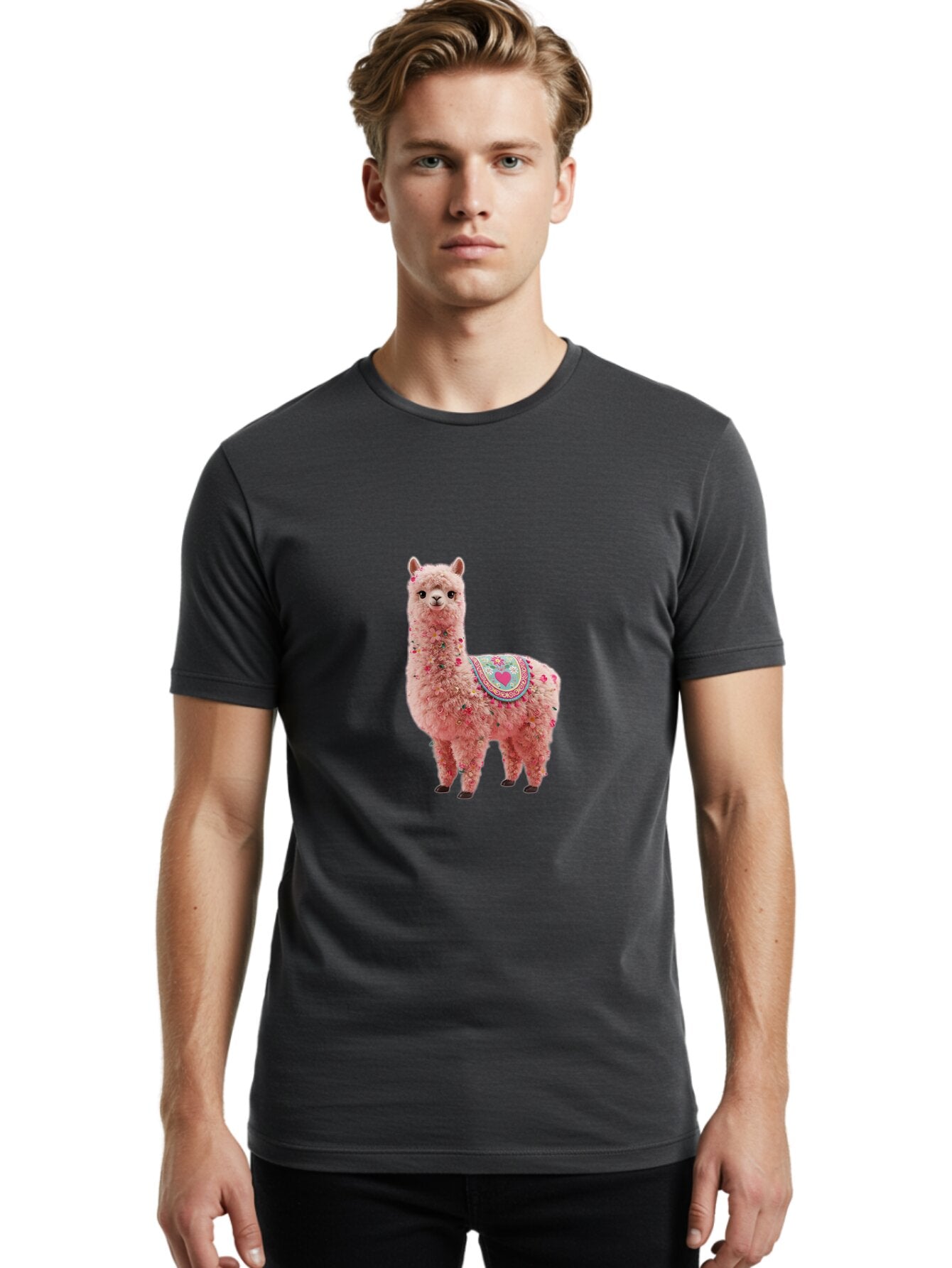 Floral-Llama Men'S Graphic Tee, 100% Cotton, Comfortable Casual Summer Wear, Machine Washable, Vintage Camera, Old Camera, Antique Camera, Black Camera, Classic Photography, Photography Equipment, Nostalgic Device, Film Camera, Camera Art Baq822 28