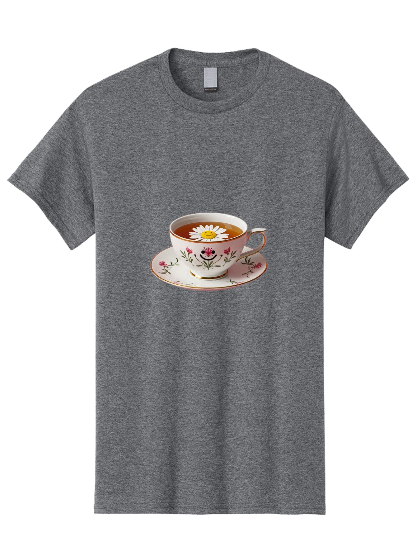 Floral-Teacup Men'S Graphic Tee, 100% Cotton, Comfortable Casual Summer Wear, Machine Washable, Vintage Camera, Old Camera, Antique Camera, Black Camera, Classic Photography, Photography Equipment, Nostalgic Device, Film Camera, Camera Art Baq823 3