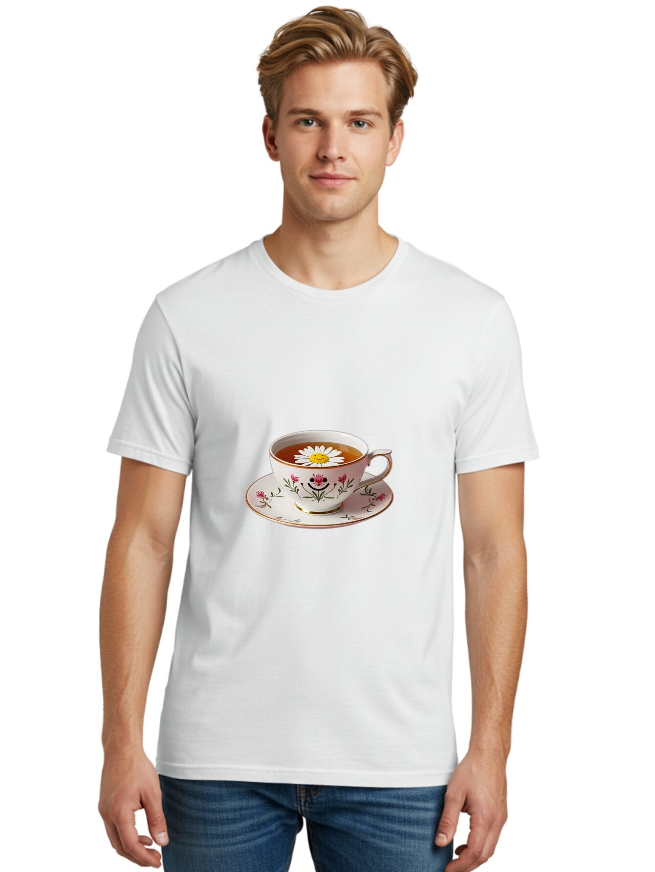 Floral-Teacup Men'S Graphic Tee, 100% Cotton, Comfortable Casual Summer Wear, Machine Washable, Vintage Camera, Old Camera, Antique Camera, Black Camera, Classic Photography, Photography Equipment, Nostalgic Device, Film Camera, Camera Art Baq823 29