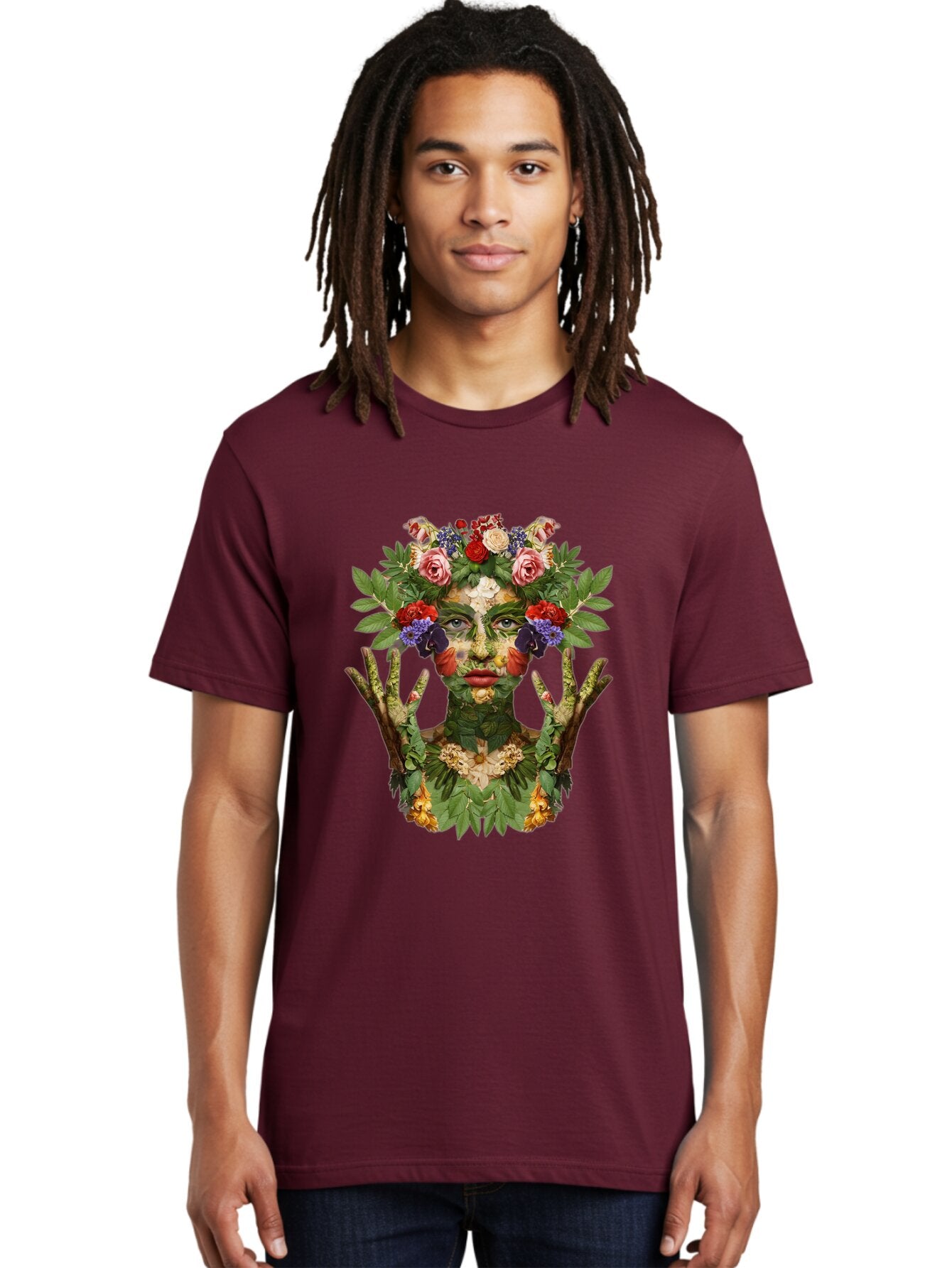 Floral-Woman Men'S Graphic Tee, 100% Cotton, Comfortable Casual Summer Wear, Machine Washable, Vintage Camera, Old Camera, Antique Camera, Black Camera, Classic Photography, Photography Equipment, Nostalgic Device, Film Camera, Camera Art Baq824 21