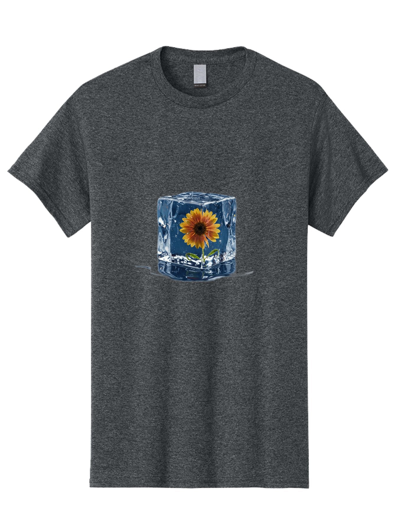 Flower-In-Ice-Cube Men'S Graphic Tee, 100% Cotton, Comfortable Casual Summer Wear, Machine Washable, Vintage Camera, Old Camera, Antique Camera, Black Camera, Classic Photography, Photography Equipment, Nostalgic Device, Film Camera, Baq825 6