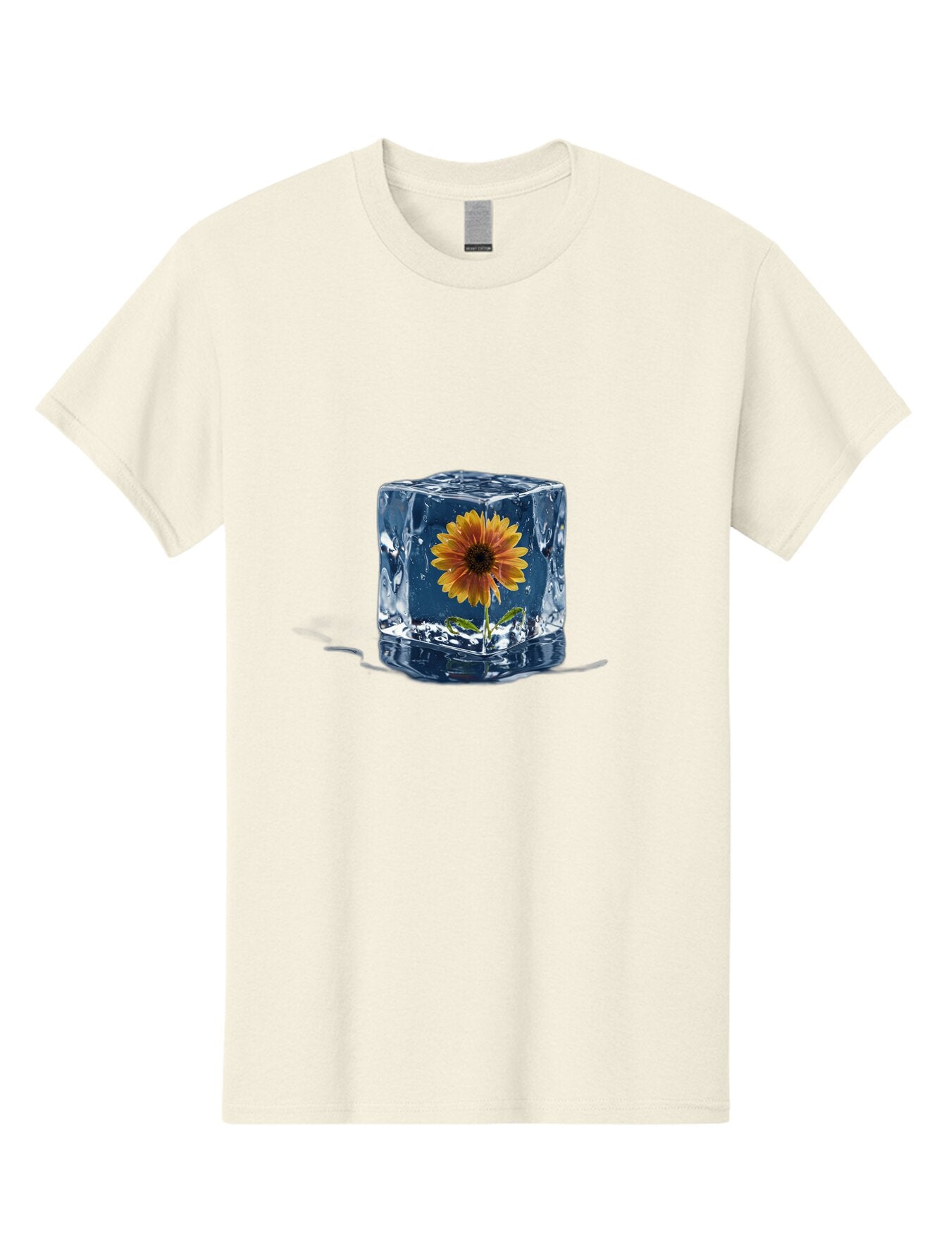 Flower-In-Ice-Cube Men'S Graphic Tee, 100% Cotton, Comfortable Casual Summer Wear, Machine Washable, Vintage Camera, Old Camera, Antique Camera, Black Camera, Classic Photography, Photography Equipment, Nostalgic Device, Film Camera, Baq825 15