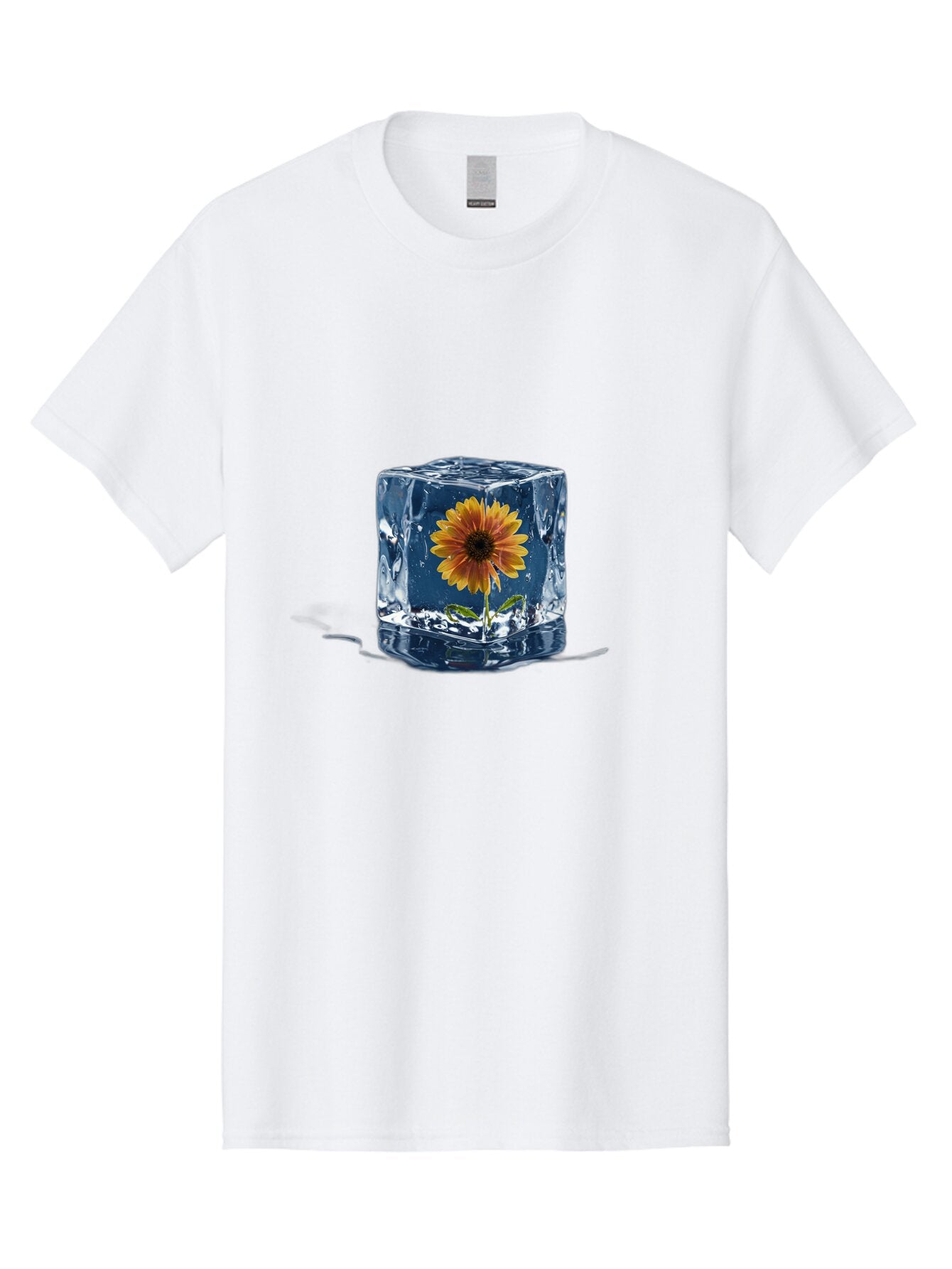 Flower-In-Ice-Cube Men'S Graphic Tee, 100% Cotton, Comfortable Casual Summer Wear, Machine Washable, Vintage Camera, Old Camera, Antique Camera, Black Camera, Classic Photography, Photography Equipment, Nostalgic Device, Film Camera, Baq825 13