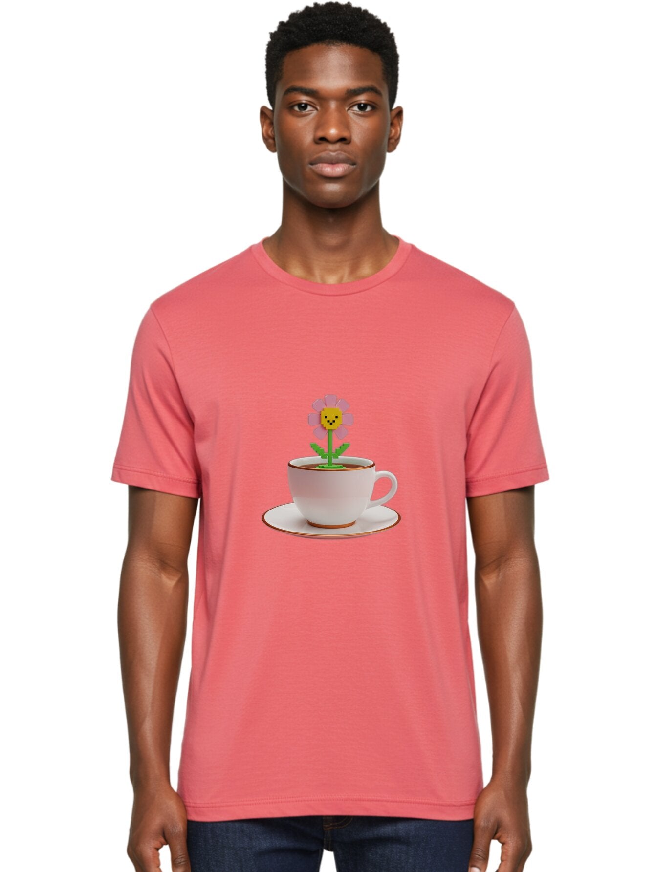 Flower-Tea-Cup Men'S Graphic Tee, 100% Cotton, Comfortable Casual Summer Wear, Machine Washable, Vintage Camera, Old Camera, Antique Camera, Black Camera, Classic Photography, Photography Equipment, Nostalgic Device, Film Camera, Camera Art Baq826 18