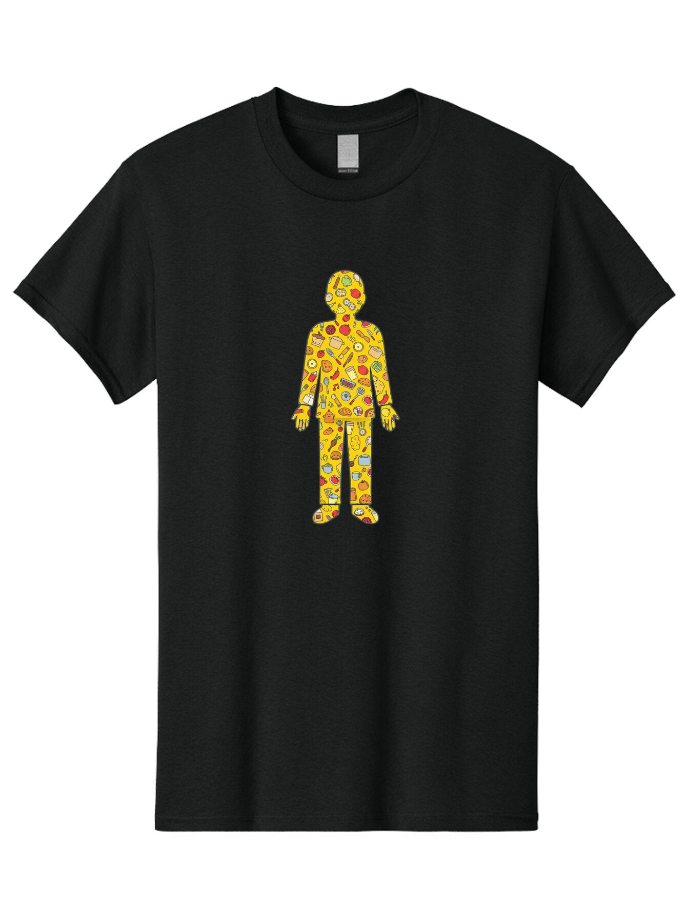 Food-Collage-Man Men'S Graphic Tee, 100% Cotton, Comfortable Casual Summer Wear, Machine Washable, Vintage Camera, Old Camera, Antique Camera, Black Camera, Classic Photography, Photography Equipment, Nostalgic Device, Film Camera, Camera Art Baq832 9
