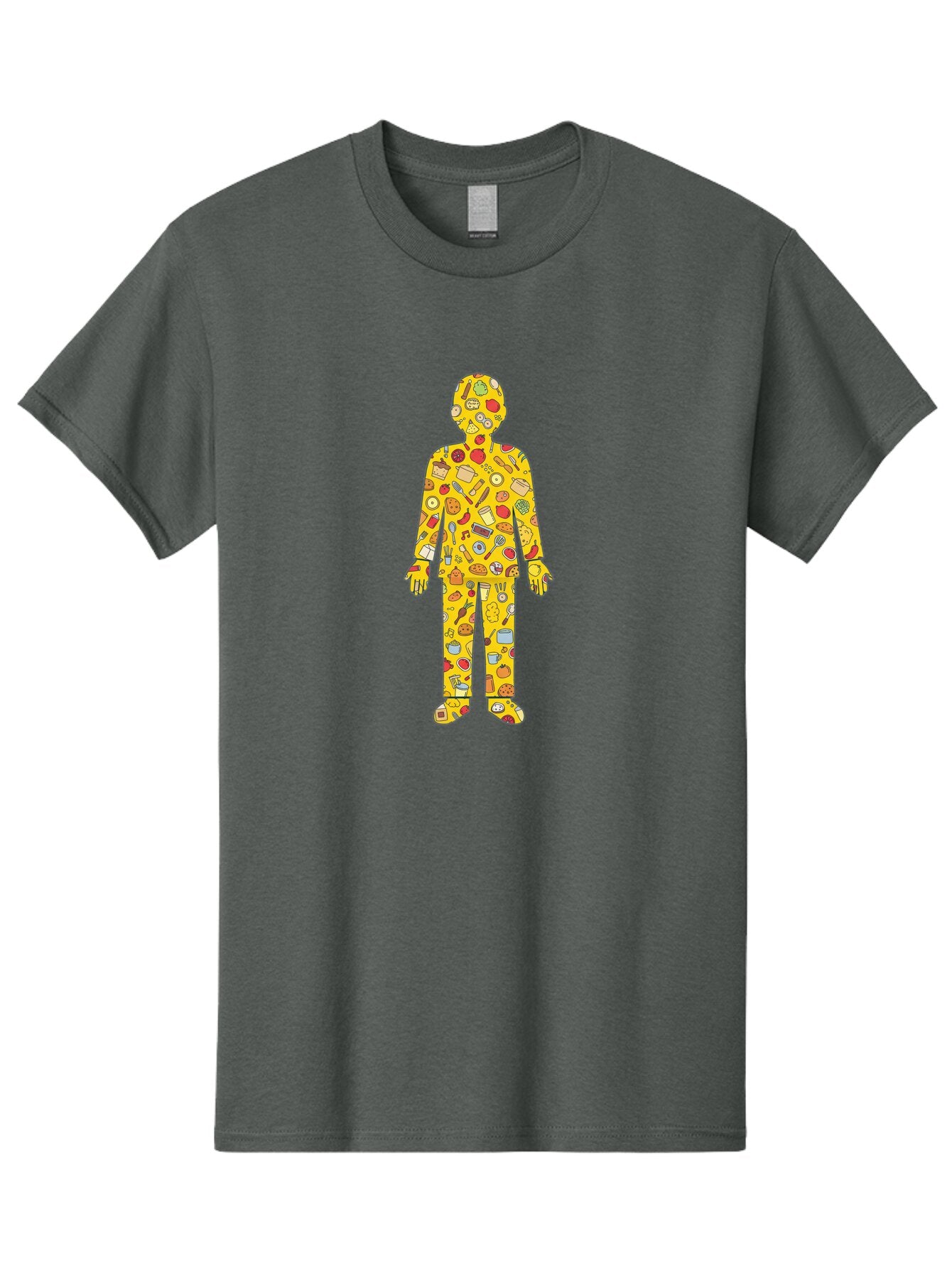 Food-Collage-Man Men'S Graphic Tee, 100% Cotton, Comfortable Casual Summer Wear, Machine Washable, Vintage Camera, Old Camera, Antique Camera, Black Camera, Classic Photography, Photography Equipment, Nostalgic Device, Film Camera, Camera Art Baq832 15