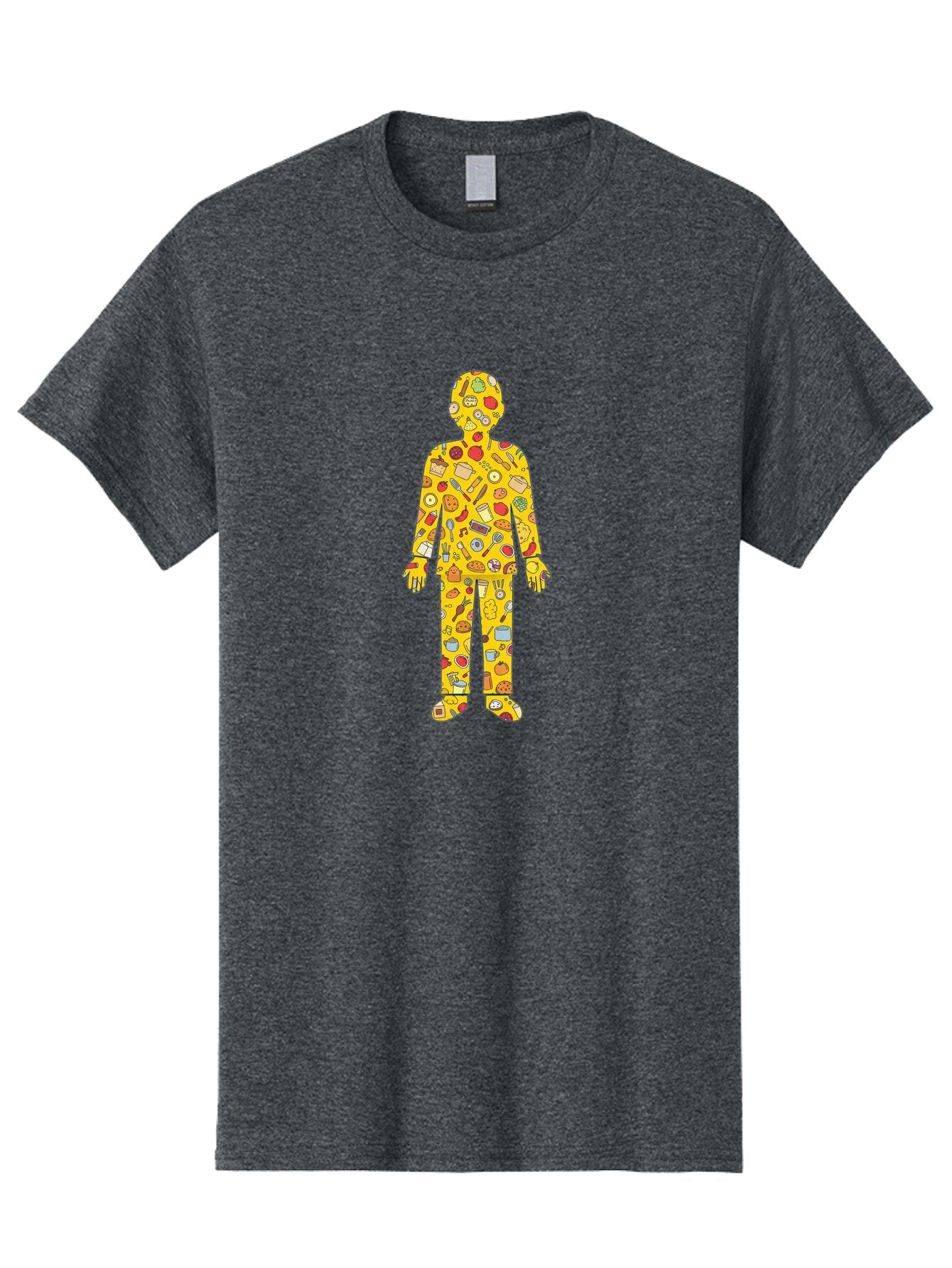 Food-Collage-Man Men'S Graphic Tee, 100% Cotton, Comfortable Casual Summer Wear, Machine Washable, Vintage Camera, Old Camera, Antique Camera, Black Camera, Classic Photography, Photography Equipment, Nostalgic Device, Film Camera, Camera Art Baq832 2