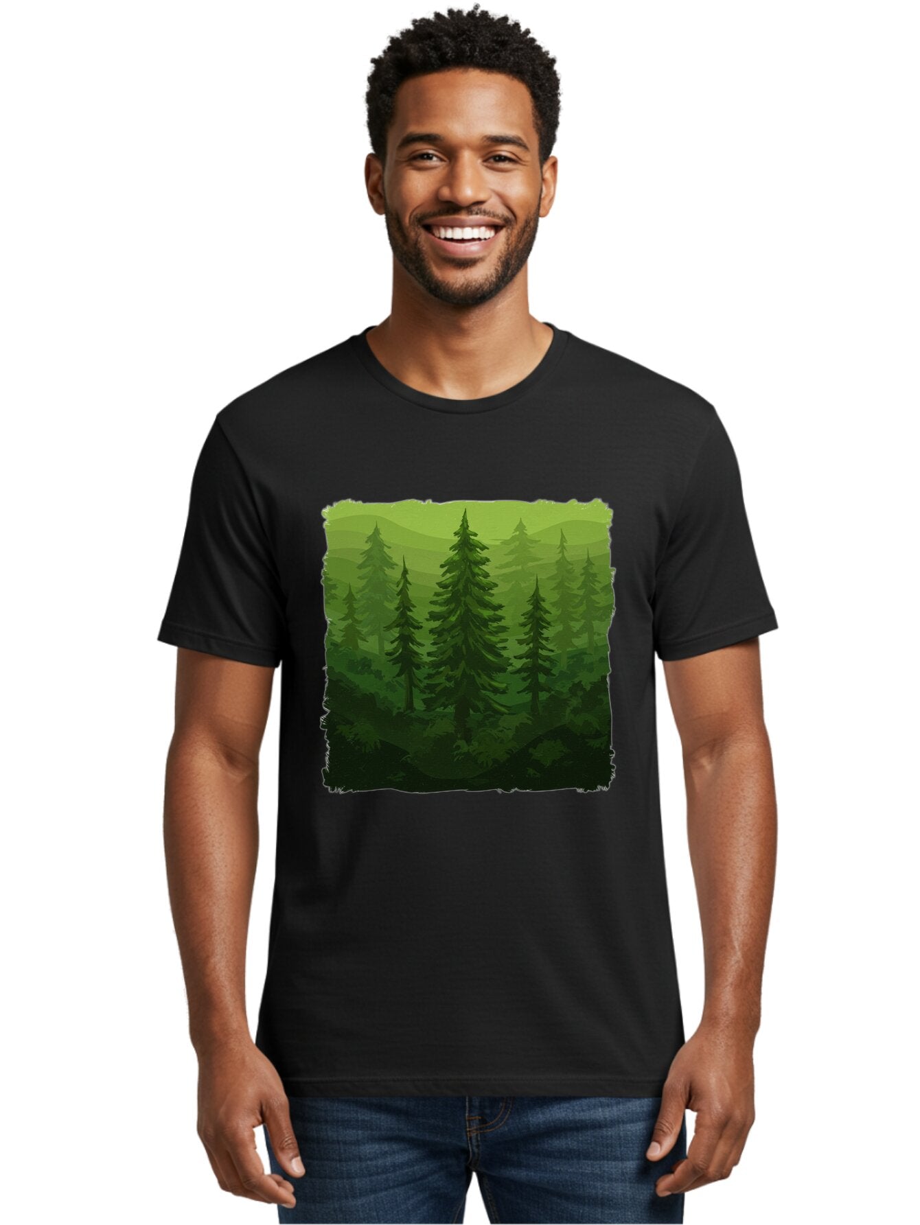 Forest Men'S Graphic Tee, 100% Cotton, Comfortable Casual Summer Wear, Machine Washable, Vintage Camera, Old Camera, Antique Camera, Black Camera, Classic Photography, Photography Equipment, Nostalgic Device, Film Camera, Camera Art Baq833 30