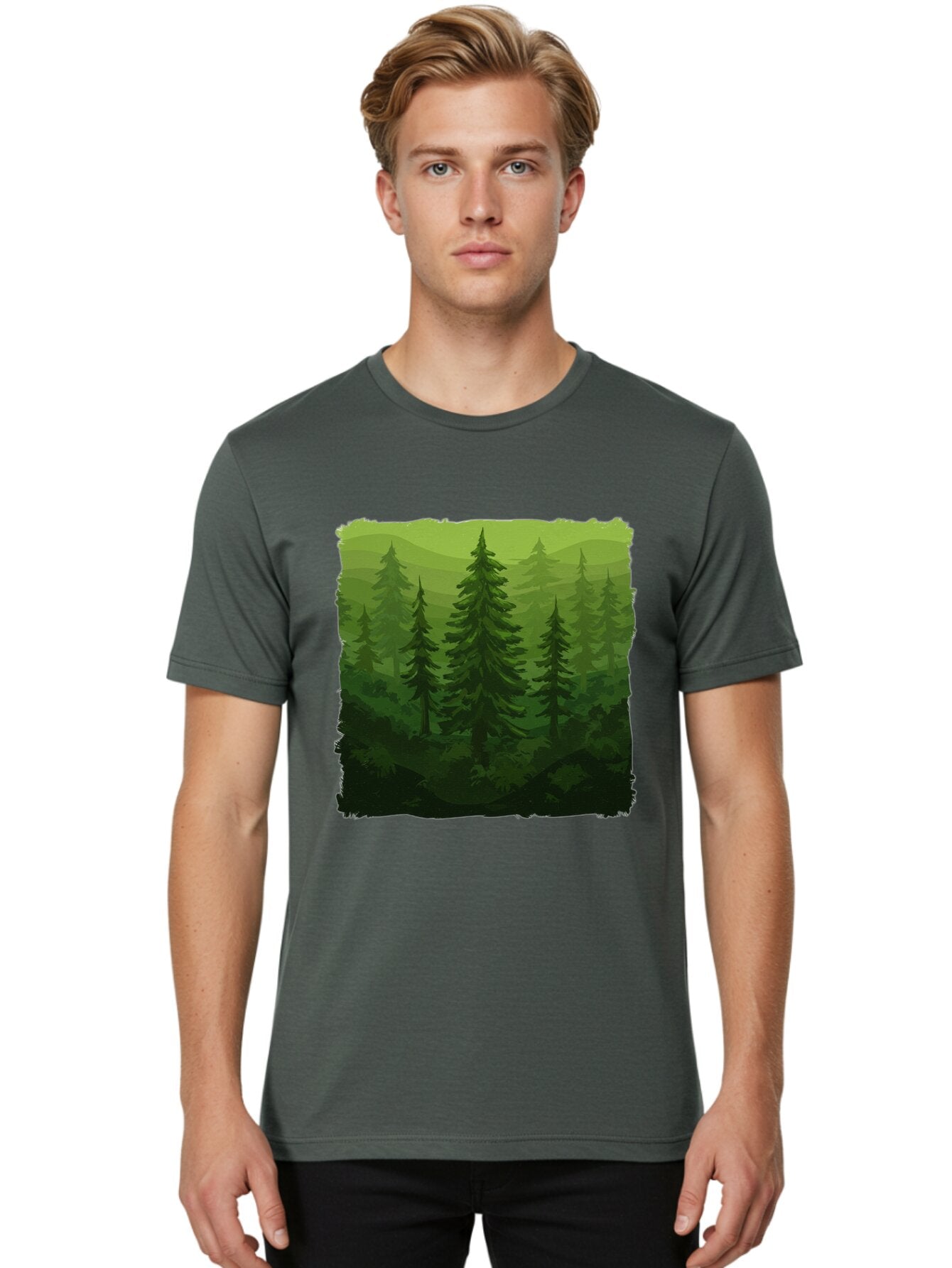 Forest Men'S Graphic Tee, 100% Cotton, Comfortable Casual Summer Wear, Machine Washable, Vintage Camera, Old Camera, Antique Camera, Black Camera, Classic Photography, Photography Equipment, Nostalgic Device, Film Camera, Camera Art Baq833 16