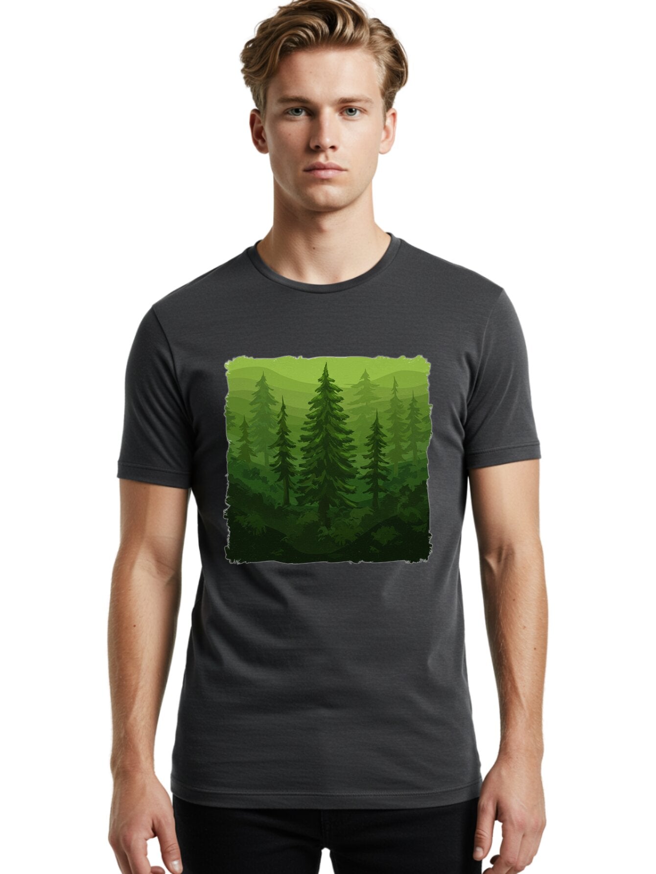 Forest Men'S Graphic Tee, 100% Cotton, Comfortable Casual Summer Wear, Machine Washable, Vintage Camera, Old Camera, Antique Camera, Black Camera, Classic Photography, Photography Equipment, Nostalgic Device, Film Camera, Camera Art Baq833 26