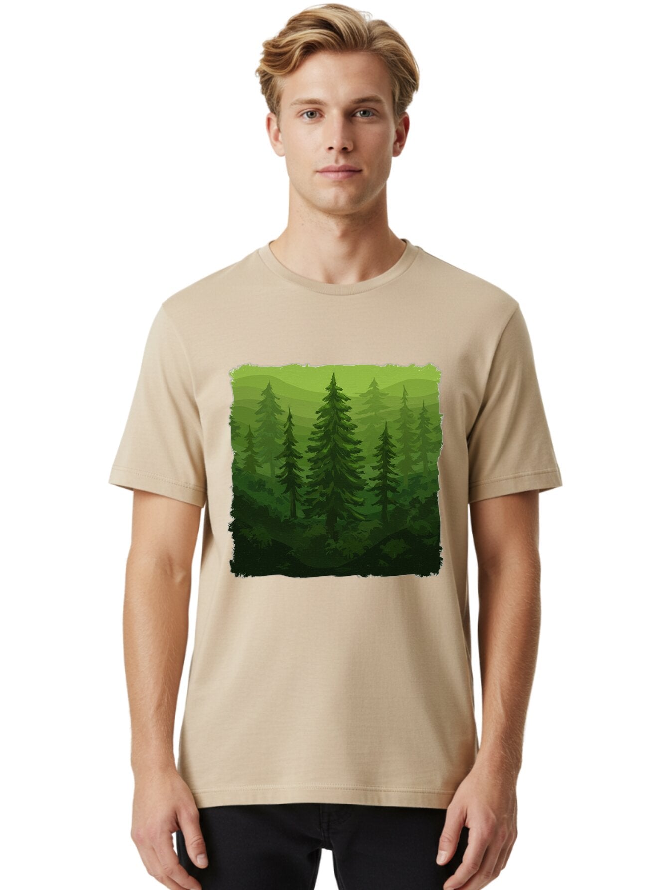Forest Men'S Graphic Tee, 100% Cotton, Comfortable Casual Summer Wear, Machine Washable, Vintage Camera, Old Camera, Antique Camera, Black Camera, Classic Photography, Photography Equipment, Nostalgic Device, Film Camera, Camera Art Baq833 22