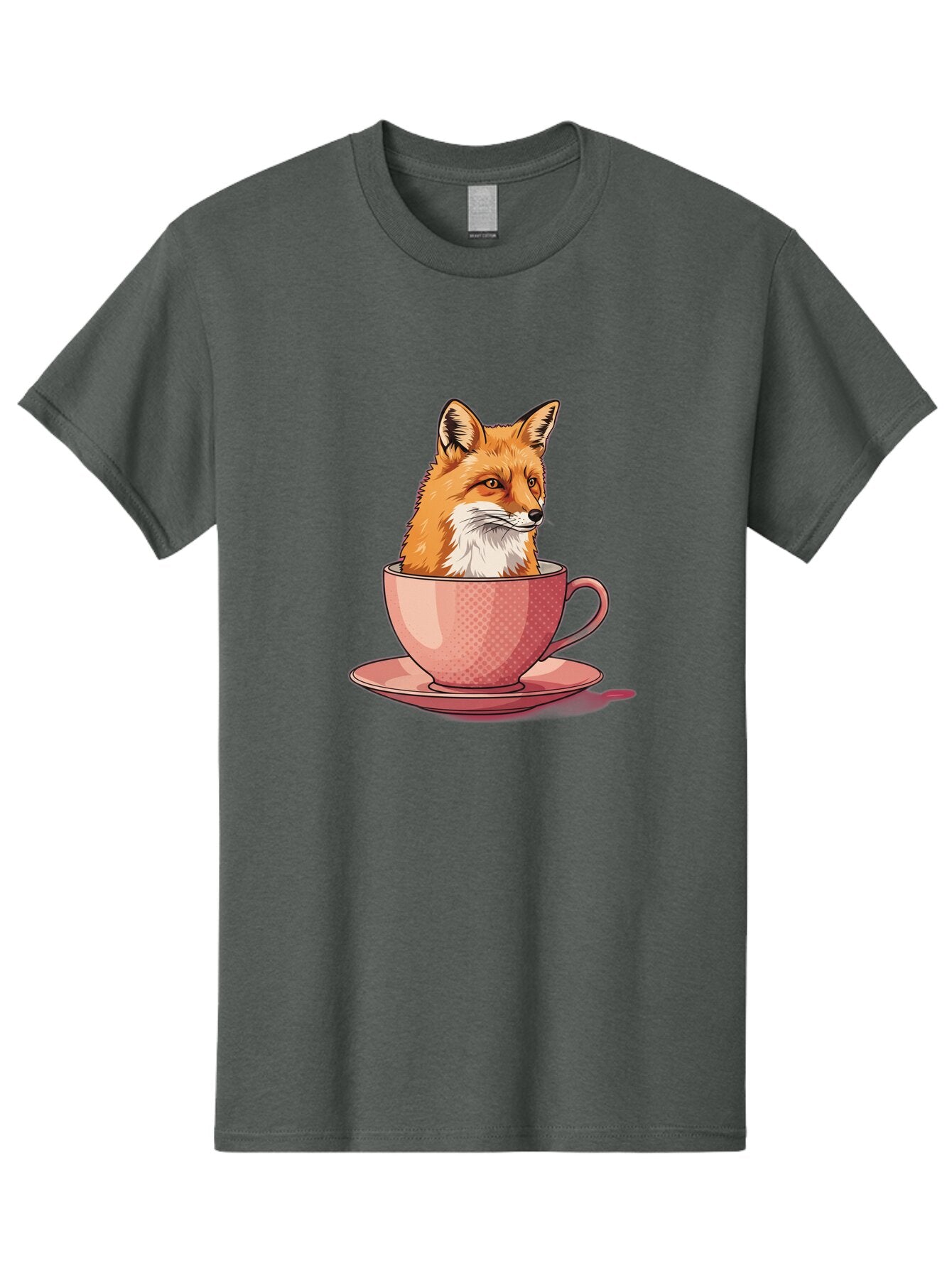 Fox-Head-In-Teacup Men'S Graphic Tee, 100% Cotton, Comfortable Casual Summer Wear, Machine Washable, Vintage Camera, Old Camera, Antique Camera, Black Camera, Classic Photography, Photography Equipment, Nostalgic Device, Film Camera, Baq834 13
