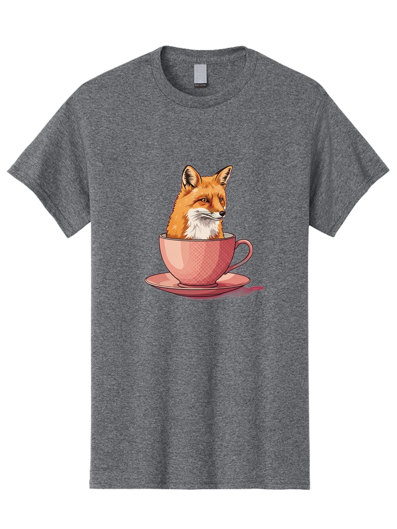 Fox-Head-In-Teacup Men'S Graphic Tee, 100% Cotton, Comfortable Casual Summer Wear, Machine Washable, Vintage Camera, Old Camera, Antique Camera, Black Camera, Classic Photography, Photography Equipment, Nostalgic Device, Film Camera, Baq834 5
