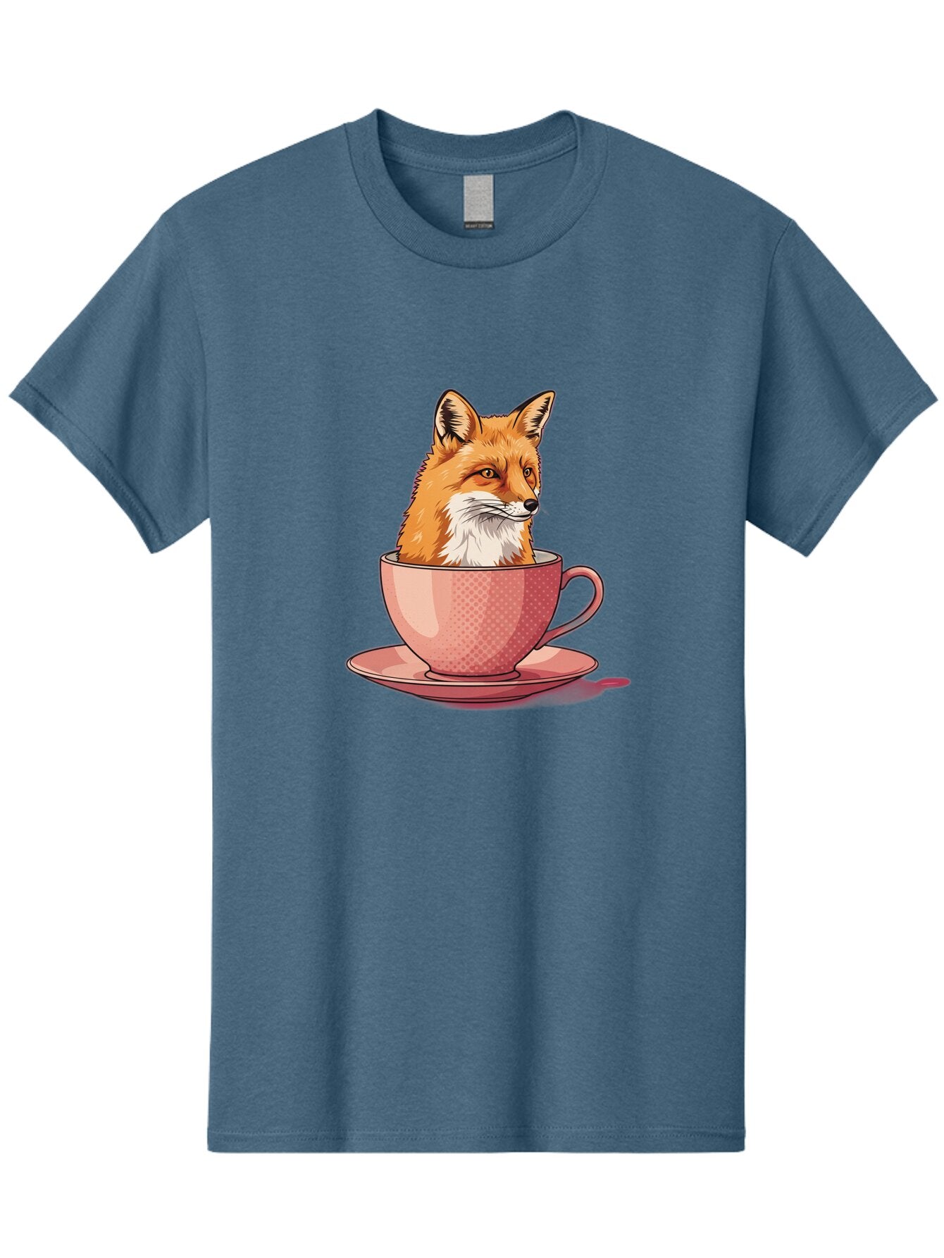 Fox-Head-In-Teacup Men'S Graphic Tee, 100% Cotton, Comfortable Casual Summer Wear, Machine Washable, Vintage Camera, Old Camera, Antique Camera, Black Camera, Classic Photography, Photography Equipment, Nostalgic Device, Film Camera, Baq834 3