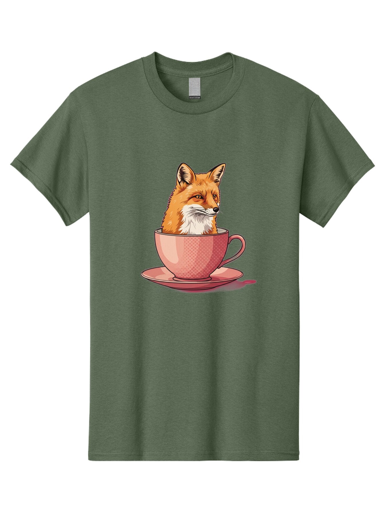 Fox-Head-In-Teacup Men'S Graphic Tee, 100% Cotton, Comfortable Casual Summer Wear, Machine Washable, Vintage Camera, Old Camera, Antique Camera, Black Camera, Classic Photography, Photography Equipment, Nostalgic Device, Film Camera, Baq834 9