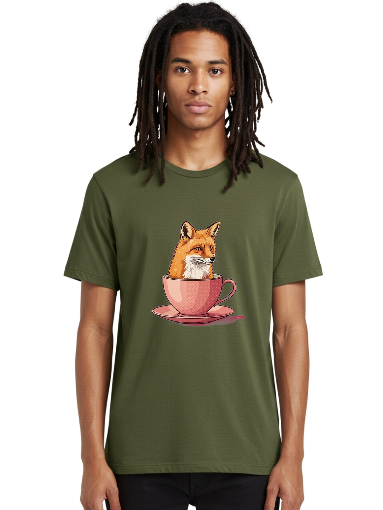 Fox-Head-In-Teacup Men'S Graphic Tee, 100% Cotton, Comfortable Casual Summer Wear, Machine Washable, Vintage Camera, Old Camera, Antique Camera, Black Camera, Classic Photography, Photography Equipment, Nostalgic Device, Film Camera, Baq834 26