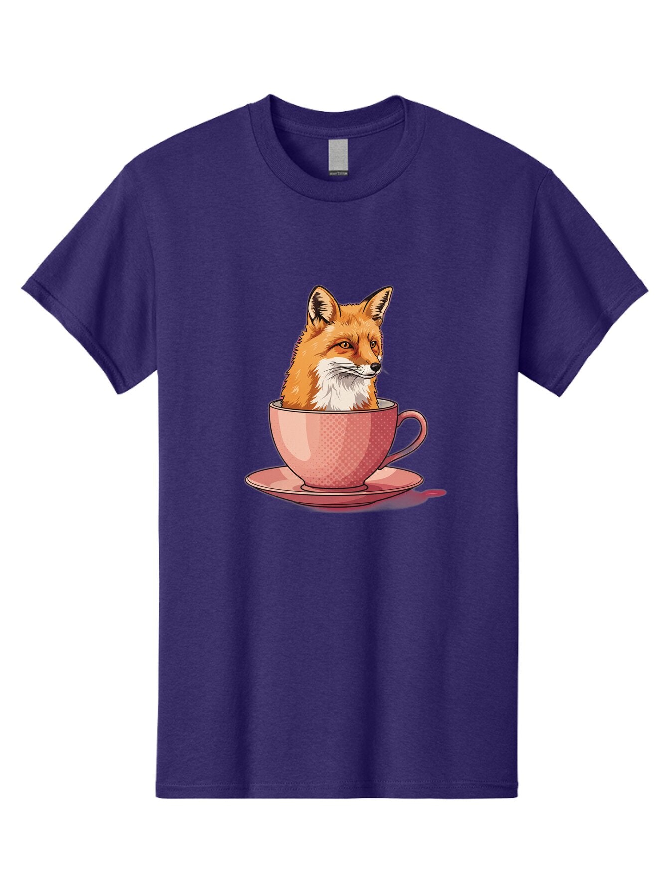 Fox-Head-In-Teacup Men'S Graphic Tee, 100% Cotton, Comfortable Casual Summer Wear, Machine Washable, Vintage Camera, Old Camera, Antique Camera, Black Camera, Classic Photography, Photography Equipment, Nostalgic Device, Film Camera, Baq834 1