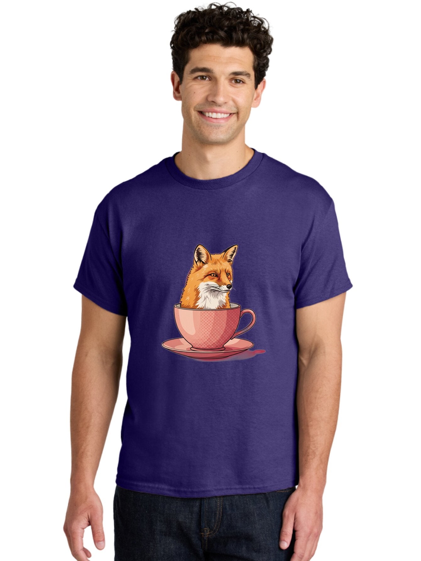 Fox-Head-In-Teacup Men'S Graphic Tee, 100% Cotton, Comfortable Casual Summer Wear, Machine Washable, Vintage Camera, Old Camera, Antique Camera, Black Camera, Classic Photography, Photography Equipment, Nostalgic Device, Film Camera, Baq834 19