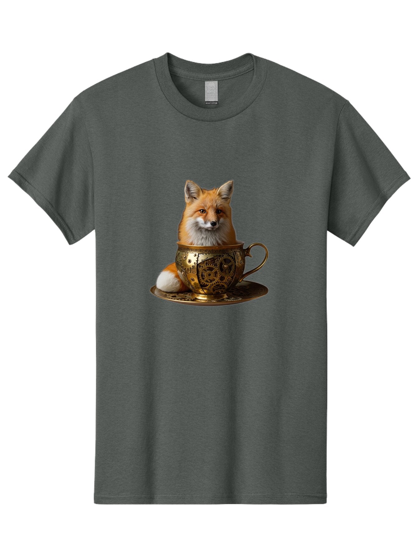 Fox-In-Cup-1 Men'S Graphic Tee, 100% Cotton, Comfortable Casual Summer Wear, Machine Washable, Vintage Camera, Old Camera, Antique Camera, Black Camera, Classic Photography, Photography Equipment, Nostalgic Device, Film Camera, Camera Art Baq835 2