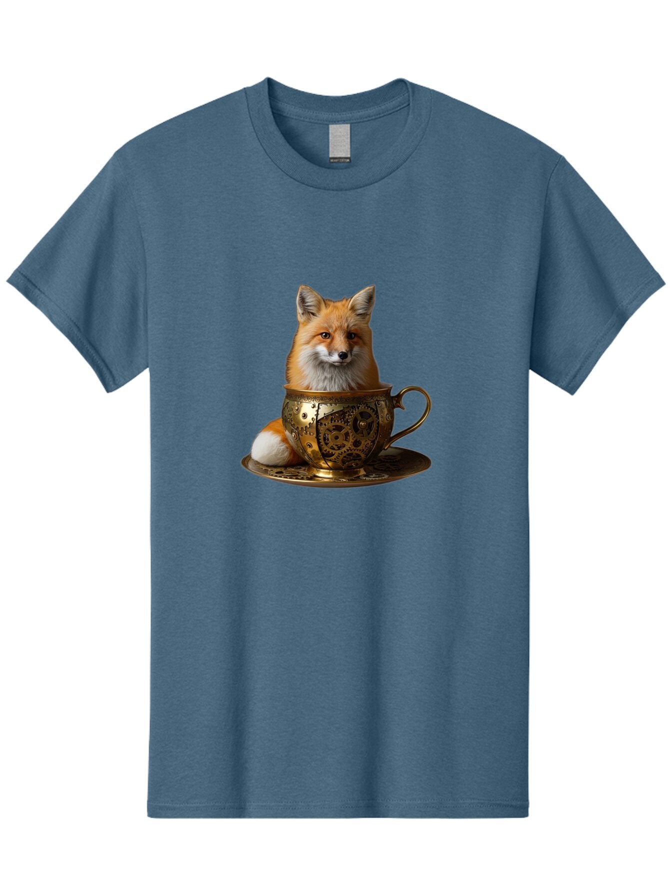 Fox-In-Cup-1 Men'S Graphic Tee, 100% Cotton, Comfortable Casual Summer Wear, Machine Washable, Vintage Camera, Old Camera, Antique Camera, Black Camera, Classic Photography, Photography Equipment, Nostalgic Device, Film Camera, Camera Art Baq835 1