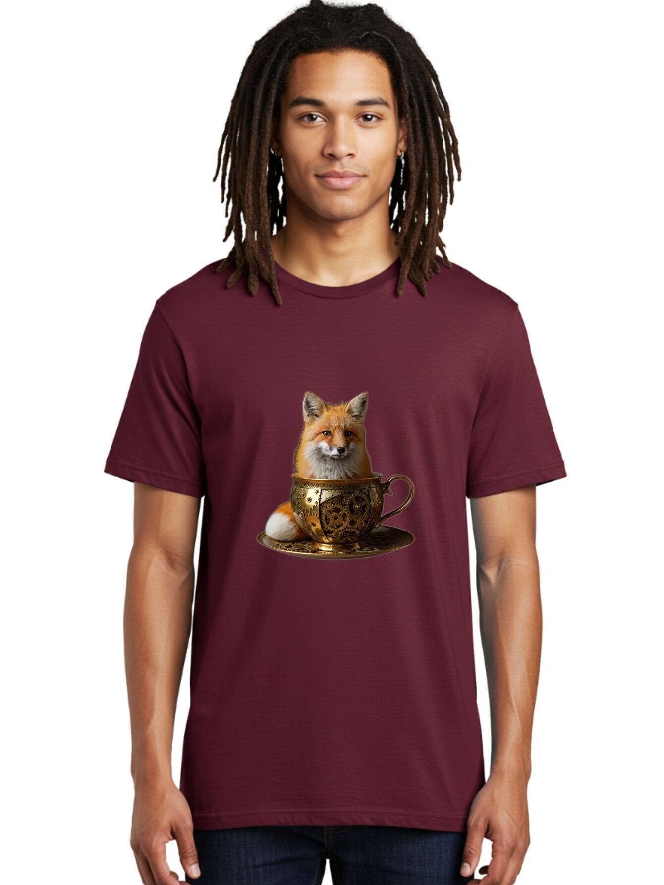 Fox-In-Cup-1 Men'S Graphic Tee, 100% Cotton, Comfortable Casual Summer Wear, Machine Washable, Vintage Camera, Old Camera, Antique Camera, Black Camera, Classic Photography, Photography Equipment, Nostalgic Device, Film Camera, Camera Art Baq835 16
