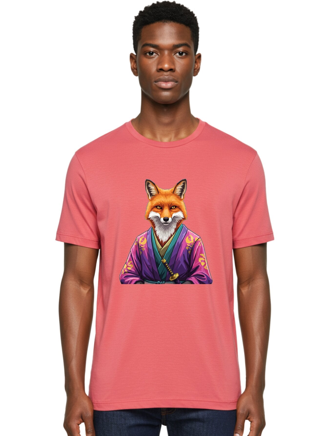 Fox-In-Kimono-1 Men'S Graphic Tee, 100% Cotton, Comfortable Casual Summer Wear, Machine Washable, Vintage Camera, Old Camera, Antique Camera, Black Camera, Classic Photography, Photography Equipment, Nostalgic Device, Film Camera, Camera Art Baq838 23