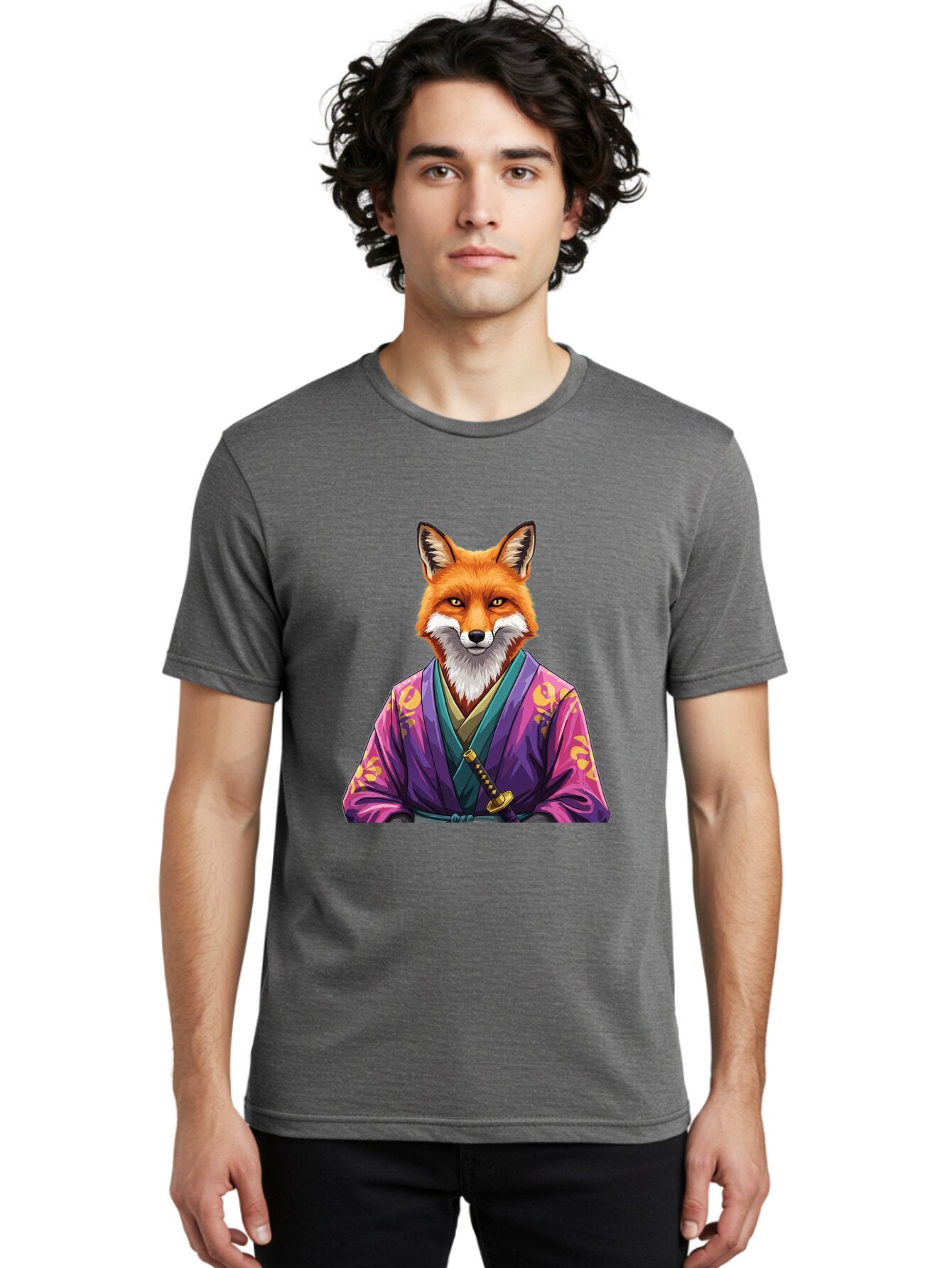 Fox-In-Kimono-1 Men'S Graphic Tee, 100% Cotton, Comfortable Casual Summer Wear, Machine Washable, Vintage Camera, Old Camera, Antique Camera, Black Camera, Classic Photography, Photography Equipment, Nostalgic Device, Film Camera, Camera Art Baq838 18