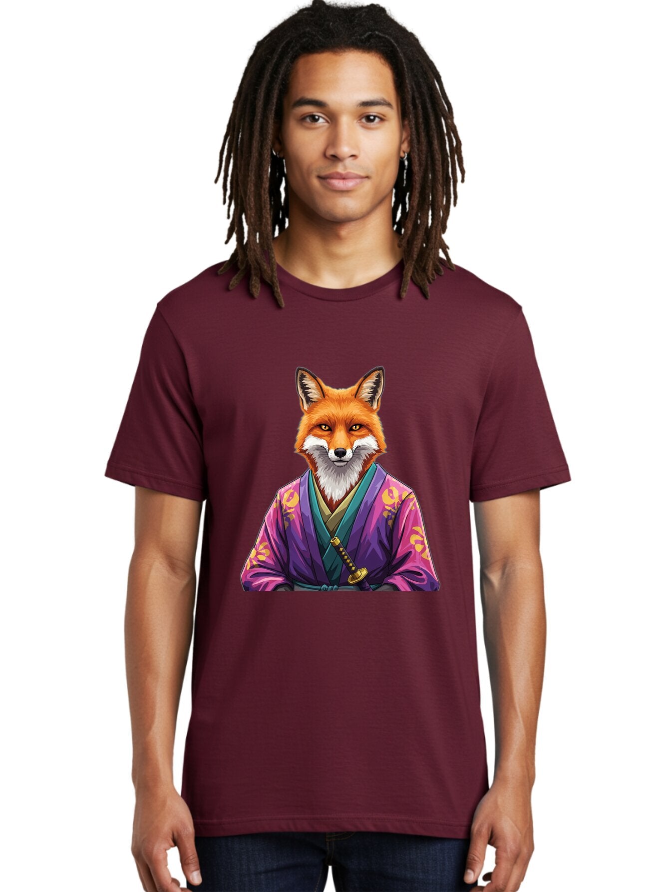 Fox-In-Kimono-1 Men'S Graphic Tee, 100% Cotton, Comfortable Casual Summer Wear, Machine Washable, Vintage Camera, Old Camera, Antique Camera, Black Camera, Classic Photography, Photography Equipment, Nostalgic Device, Film Camera, Camera Art Baq838 26