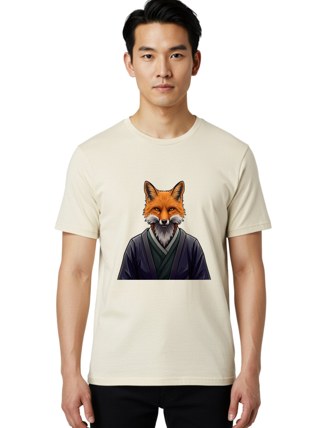 Fox-In-Kimono-2 Men'S Graphic Tee, 100% Cotton, Comfortable Casual Summer Wear, Machine Washable, Vintage Camera, Old Camera, Antique Camera, Black Camera, Classic Photography, Photography Equipment, Nostalgic Device, Film Camera, Camera Art Baq839 26