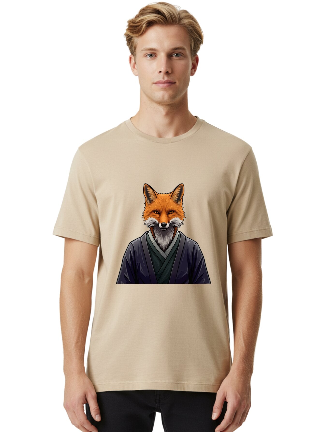 Fox-In-Kimono-2 Men'S Graphic Tee, 100% Cotton, Comfortable Casual Summer Wear, Machine Washable, Vintage Camera, Old Camera, Antique Camera, Black Camera, Classic Photography, Photography Equipment, Nostalgic Device, Film Camera, Camera Art Baq839 17