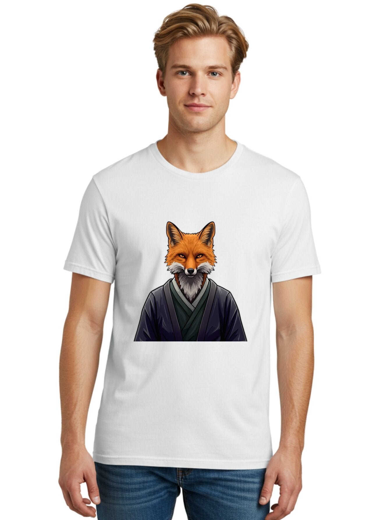 Fox-In-Kimono-2 Men'S Graphic Tee, 100% Cotton, Comfortable Casual Summer Wear, Machine Washable, Vintage Camera, Old Camera, Antique Camera, Black Camera, Classic Photography, Photography Equipment, Nostalgic Device, Film Camera, Camera Art Baq839 24