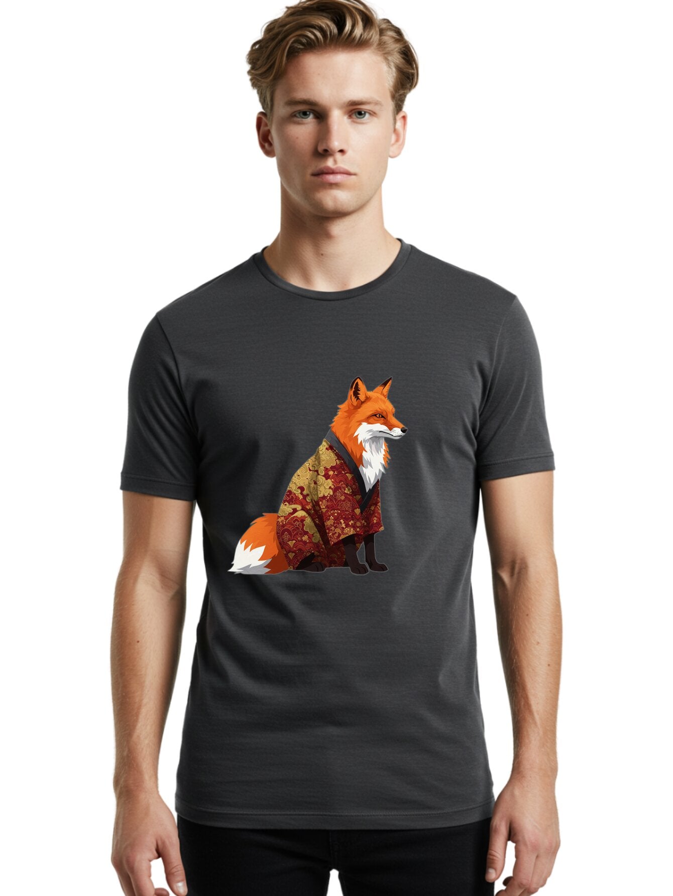 Fox-In-Kimono Men'S Graphic Tee, 100% Cotton, Comfortable Casual Summer Wear, Machine Washable, Vintage Camera, Old Camera, Antique Camera, Black Camera, Classic Photography, Photography Equipment, Nostalgic Device, Film Camera, Camera Art Baq841 16