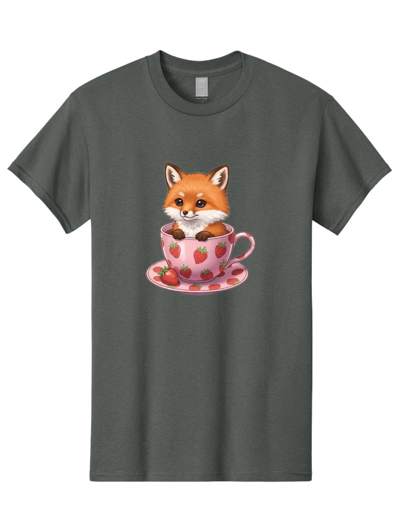 Fox-In-Strawberry-Tea-Cup Men'S Graphic Tee, 100% Cotton, Comfortable Casual Summer Wear, Machine Washable, Vintage Camera, Old Camera, Antique Camera, Black Camera, Classic Photography, Photography Equipment, Nostalgic Device, Film Camera, Baq844 15