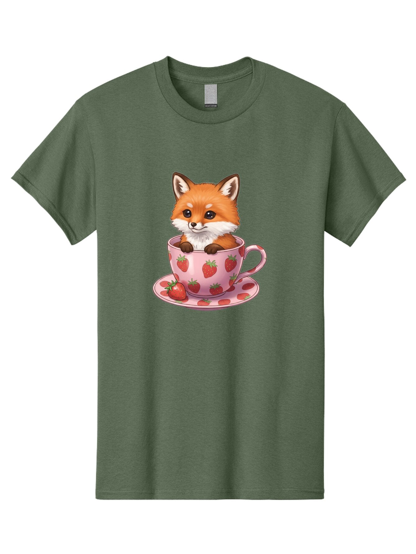 Fox-In-Strawberry-Tea-Cup Men'S Graphic Tee, 100% Cotton, Comfortable Casual Summer Wear, Machine Washable, Vintage Camera, Old Camera, Antique Camera, Black Camera, Classic Photography, Photography Equipment, Nostalgic Device, Film Camera, Baq844 11