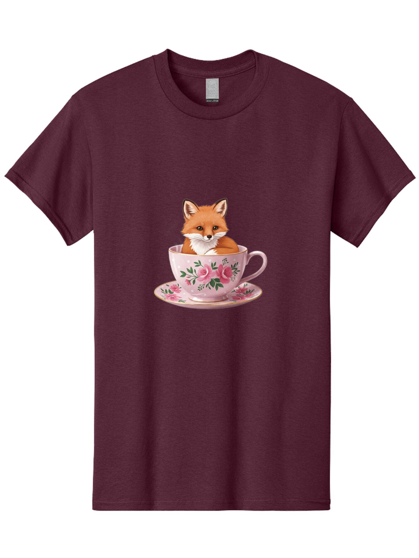 Fox-In-Tea-Cup-1 Men'S Graphic Tee, 100% Cotton, Comfortable Casual Summer Wear, Machine Washable, Vintage Camera, Old Camera, Antique Camera, Black Camera, Classic Photography, Photography Equipment, Nostalgic Device, Film Camera, Camera Art Baq845 1