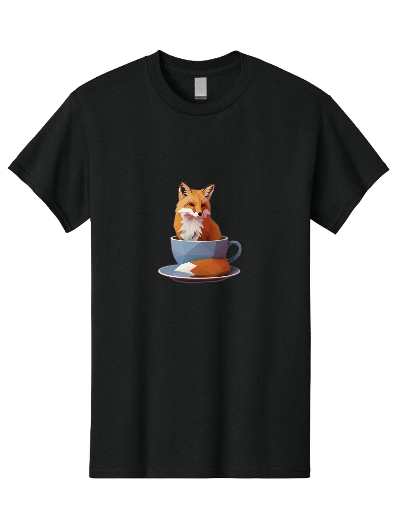 Fox-In-Tea-Cup-2 Men'S Graphic Tee, 100% Cotton, Comfortable Casual Summer Wear, Machine Washable, Vintage Camera, Old Camera, Antique Camera, Black Camera, Classic Photography, Photography Equipment, Nostalgic Device, Film Camera, Camera Art Baq846 1