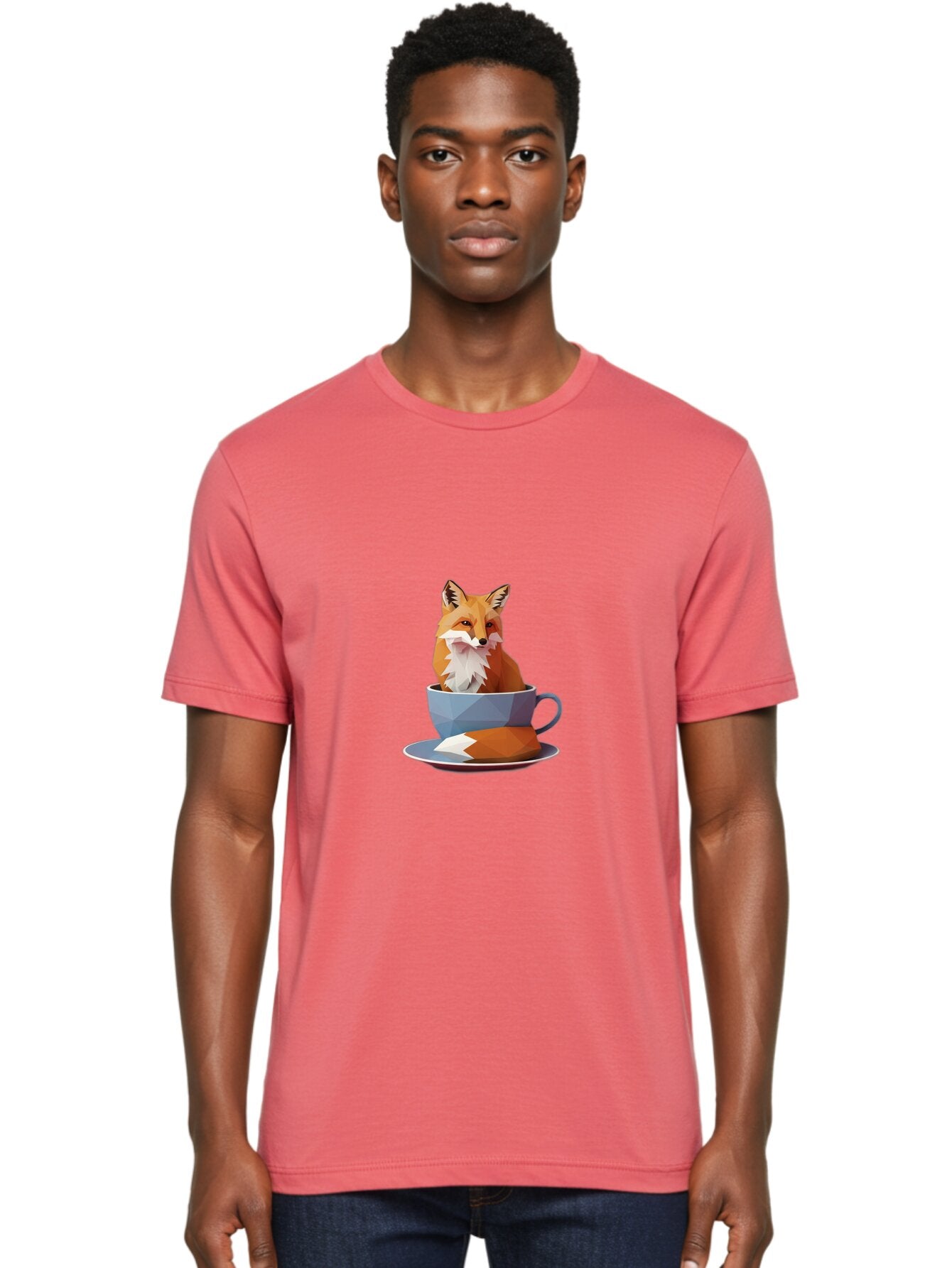 Fox-In-Tea-Cup-2 Men'S Graphic Tee, 100% Cotton, Comfortable Casual Summer Wear, Machine Washable, Vintage Camera, Old Camera, Antique Camera, Black Camera, Classic Photography, Photography Equipment, Nostalgic Device, Film Camera, Camera Art Baq846 30