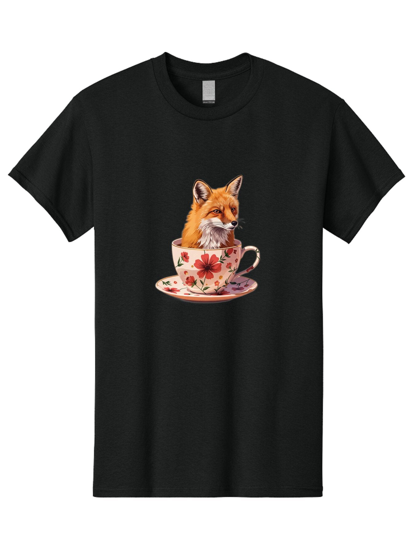 Fox-In-Teacup-1 Men'S Graphic Tee, 100% Cotton, Comfortable Casual Summer Wear, Machine Washable, Vintage Camera, Old Camera, Antique Camera, Black Camera, Classic Photography, Photography Equipment, Nostalgic Device, Film Camera, Camera Art Baq849 12