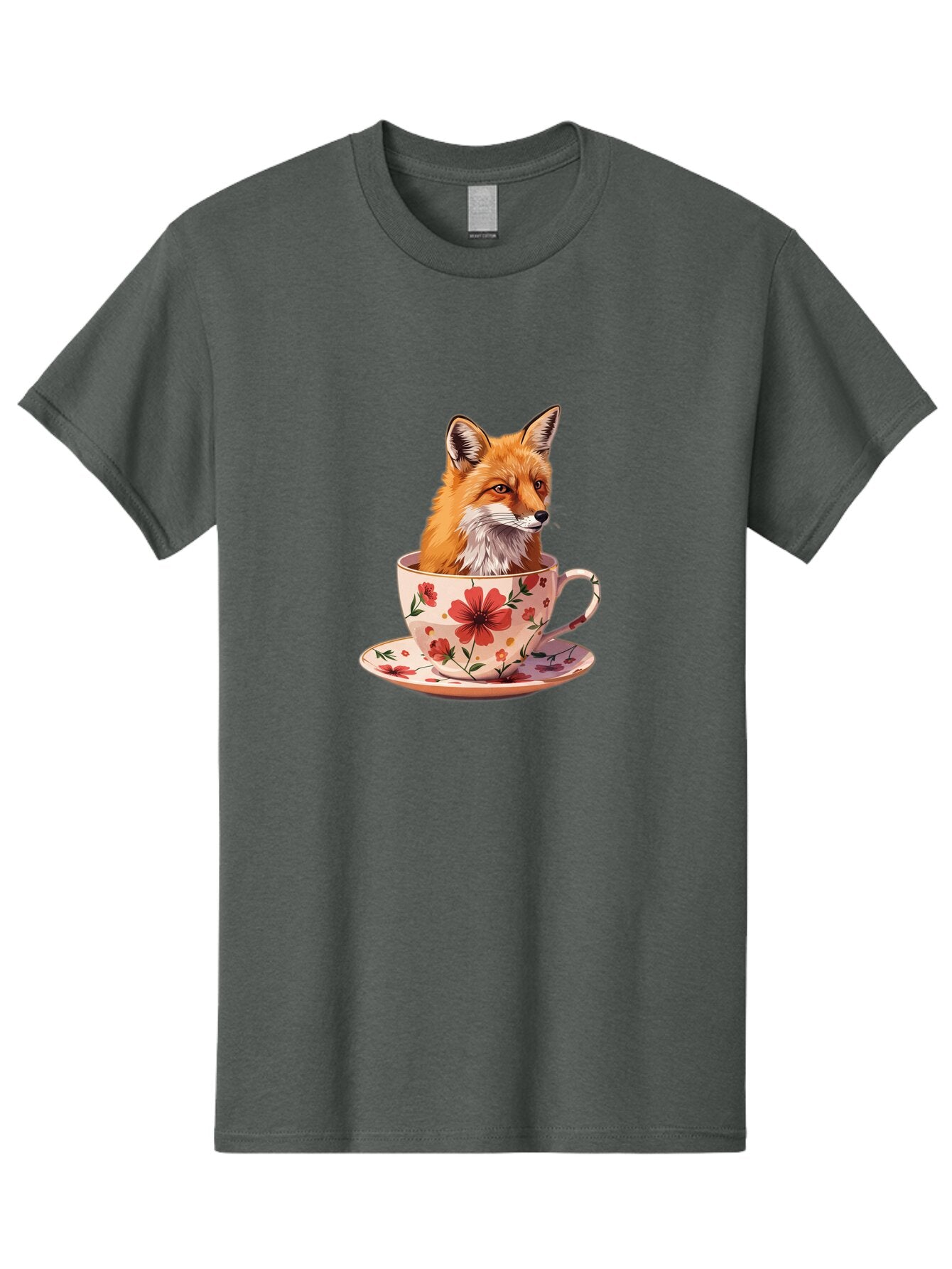 Fox-In-Teacup-1 Men'S Graphic Tee, 100% Cotton, Comfortable Casual Summer Wear, Machine Washable, Vintage Camera, Old Camera, Antique Camera, Black Camera, Classic Photography, Photography Equipment, Nostalgic Device, Film Camera, Camera Art Baq849 14