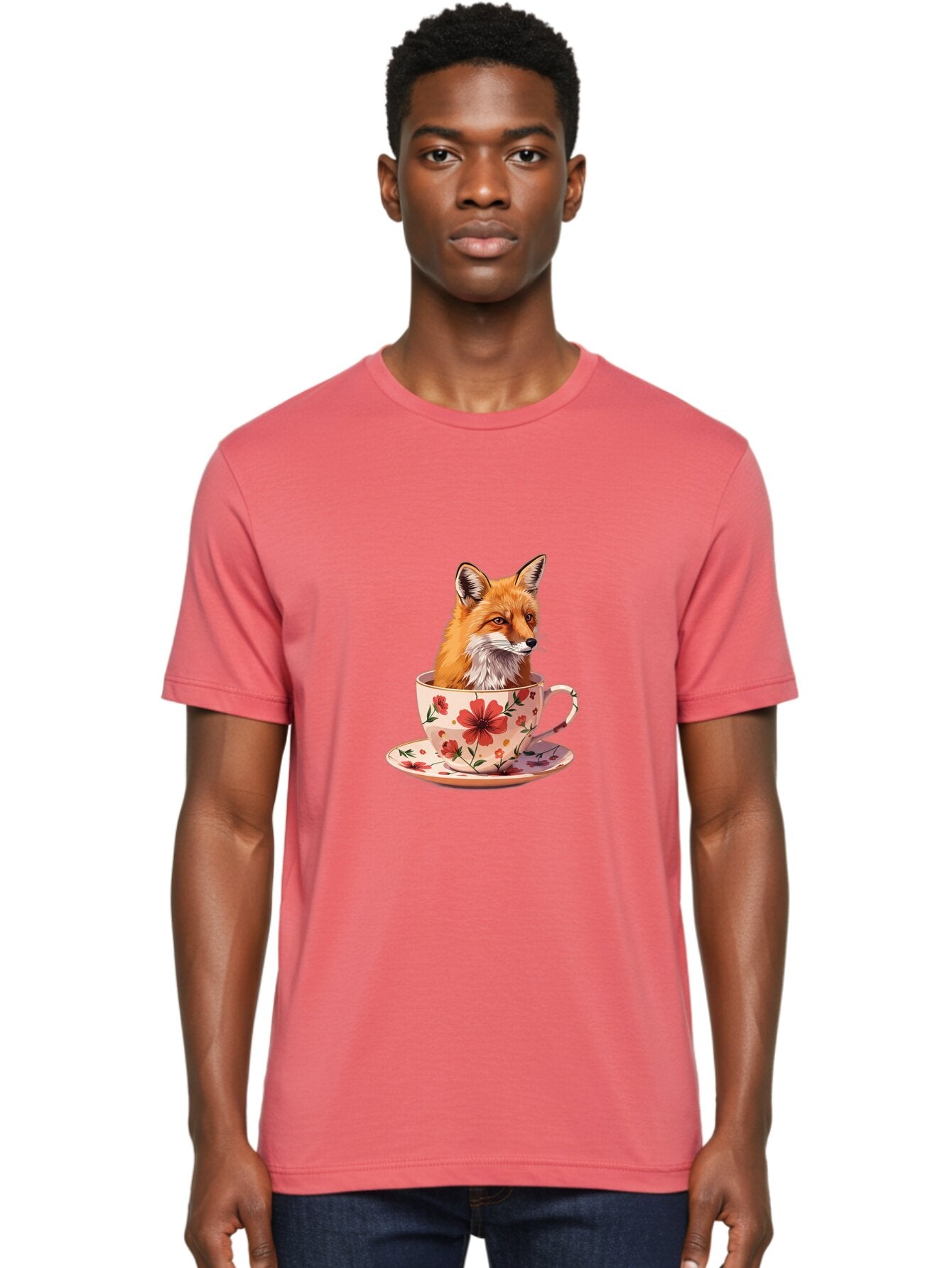 Fox-In-Teacup-1 Men'S Graphic Tee, 100% Cotton, Comfortable Casual Summer Wear, Machine Washable, Vintage Camera, Old Camera, Antique Camera, Black Camera, Classic Photography, Photography Equipment, Nostalgic Device, Film Camera, Camera Art Baq849 22