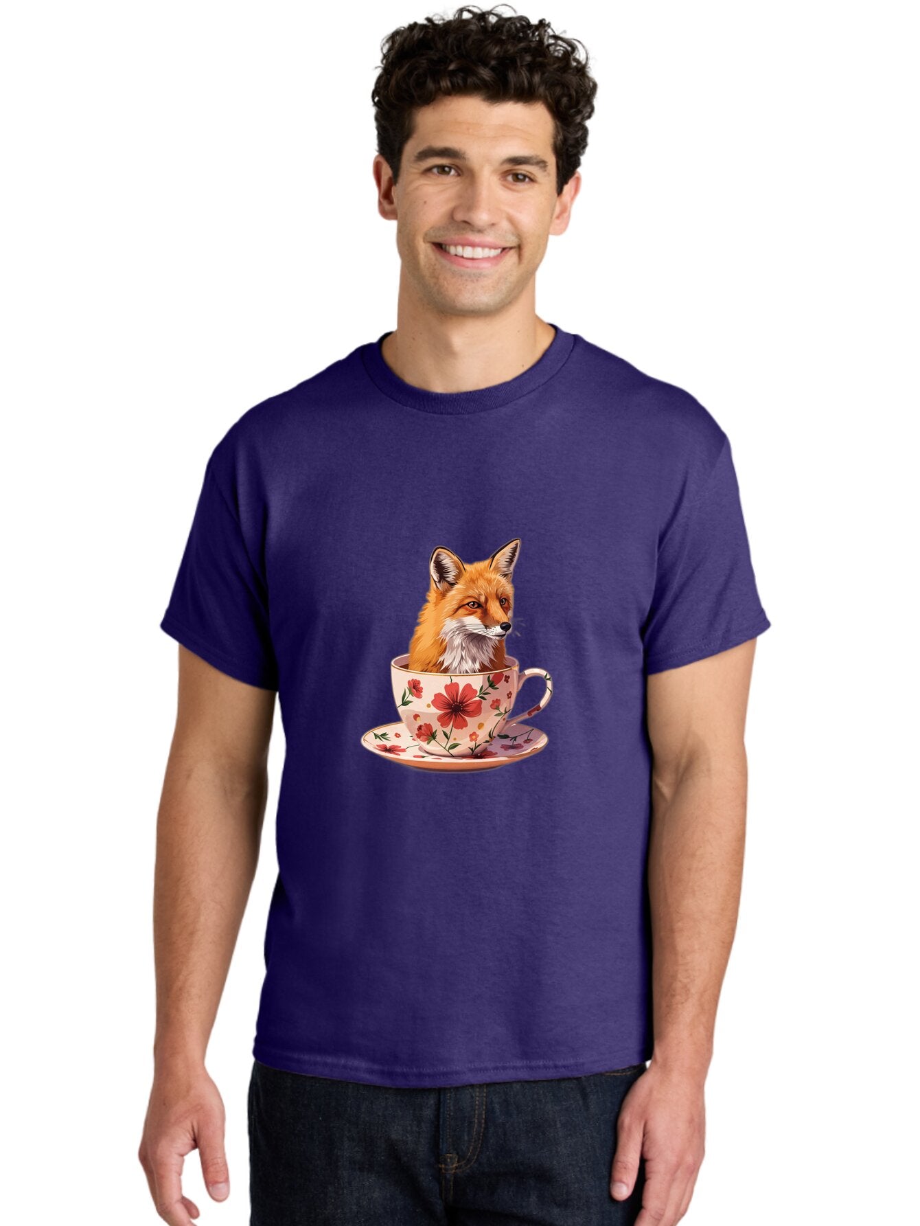 Fox-In-Teacup-1 Men'S Graphic Tee, 100% Cotton, Comfortable Casual Summer Wear, Machine Washable, Vintage Camera, Old Camera, Antique Camera, Black Camera, Classic Photography, Photography Equipment, Nostalgic Device, Film Camera, Camera Art Baq849 23
