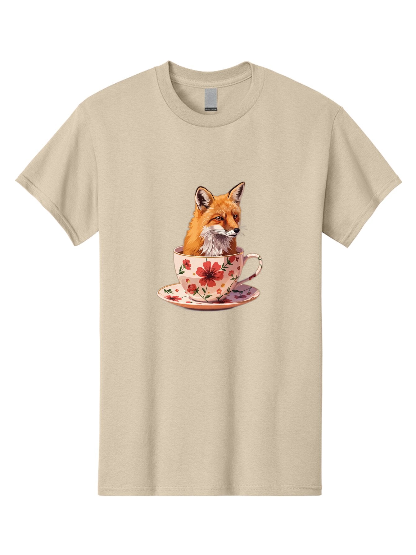 Fox-In-Teacup-1 Men'S Graphic Tee, 100% Cotton, Comfortable Casual Summer Wear, Machine Washable, Vintage Camera, Old Camera, Antique Camera, Black Camera, Classic Photography, Photography Equipment, Nostalgic Device, Film Camera, Camera Art Baq849 2