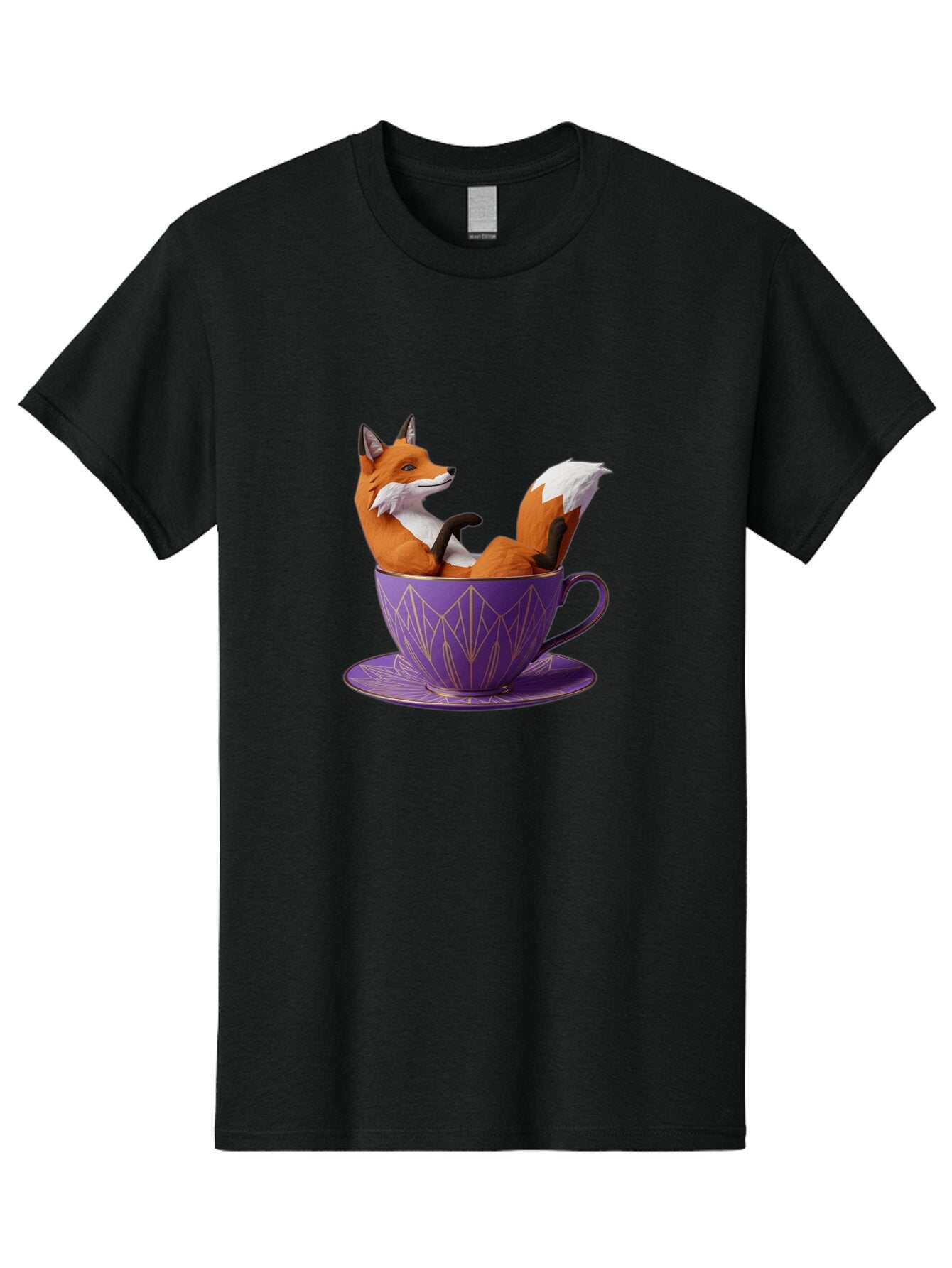 Fox-In-Teacup-2 Men'S Graphic Tee, 100% Cotton, Comfortable Casual Summer Wear, Machine Washable, Vintage Camera, Old Camera, Antique Camera, Black Camera, Classic Photography, Photography Equipment, Nostalgic Device, Film Camera, Camera Art Baq850 10