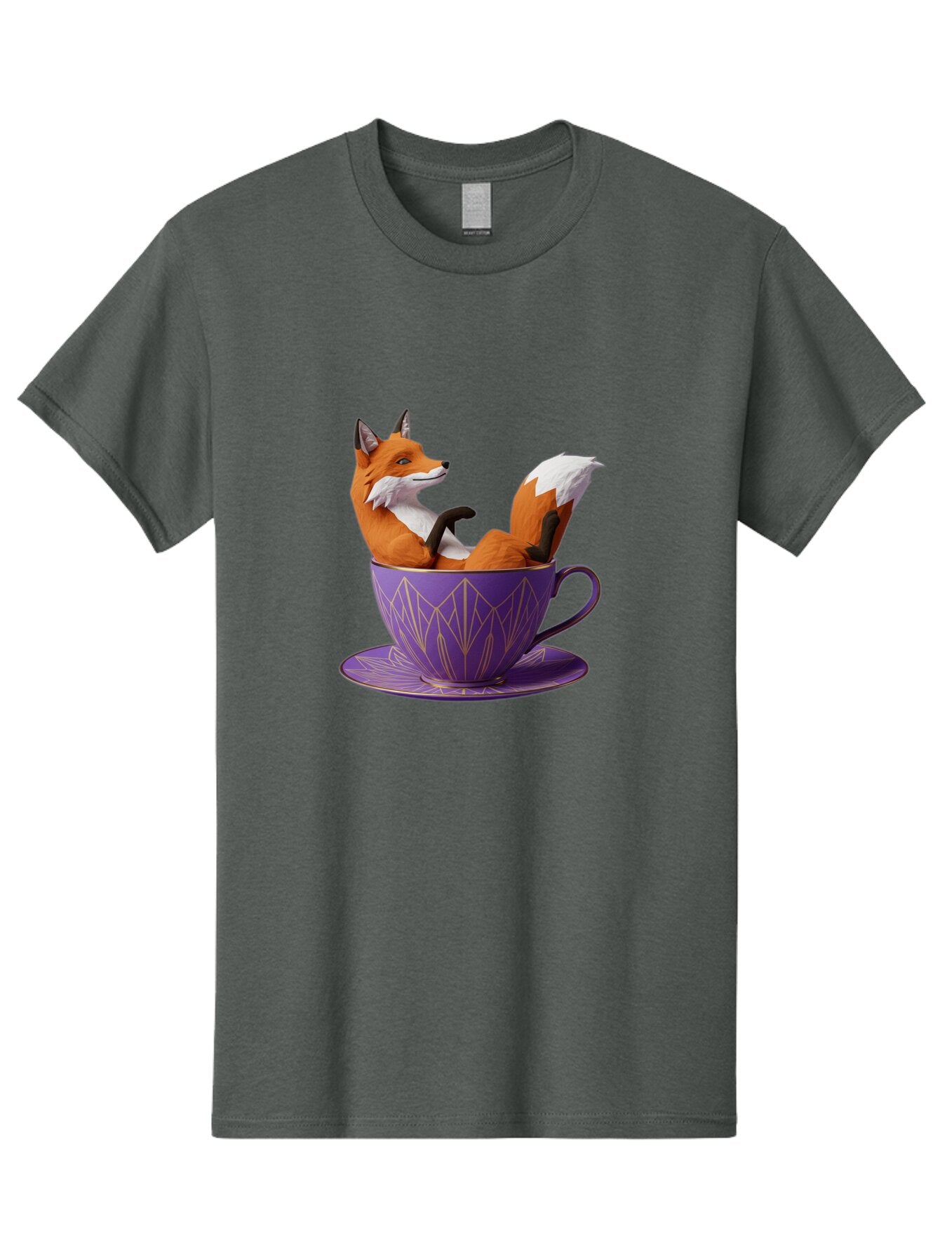 Fox-In-Teacup-2 Men'S Graphic Tee, 100% Cotton, Comfortable Casual Summer Wear, Machine Washable, Vintage Camera, Old Camera, Antique Camera, Black Camera, Classic Photography, Photography Equipment, Nostalgic Device, Film Camera, Camera Art Baq850 15